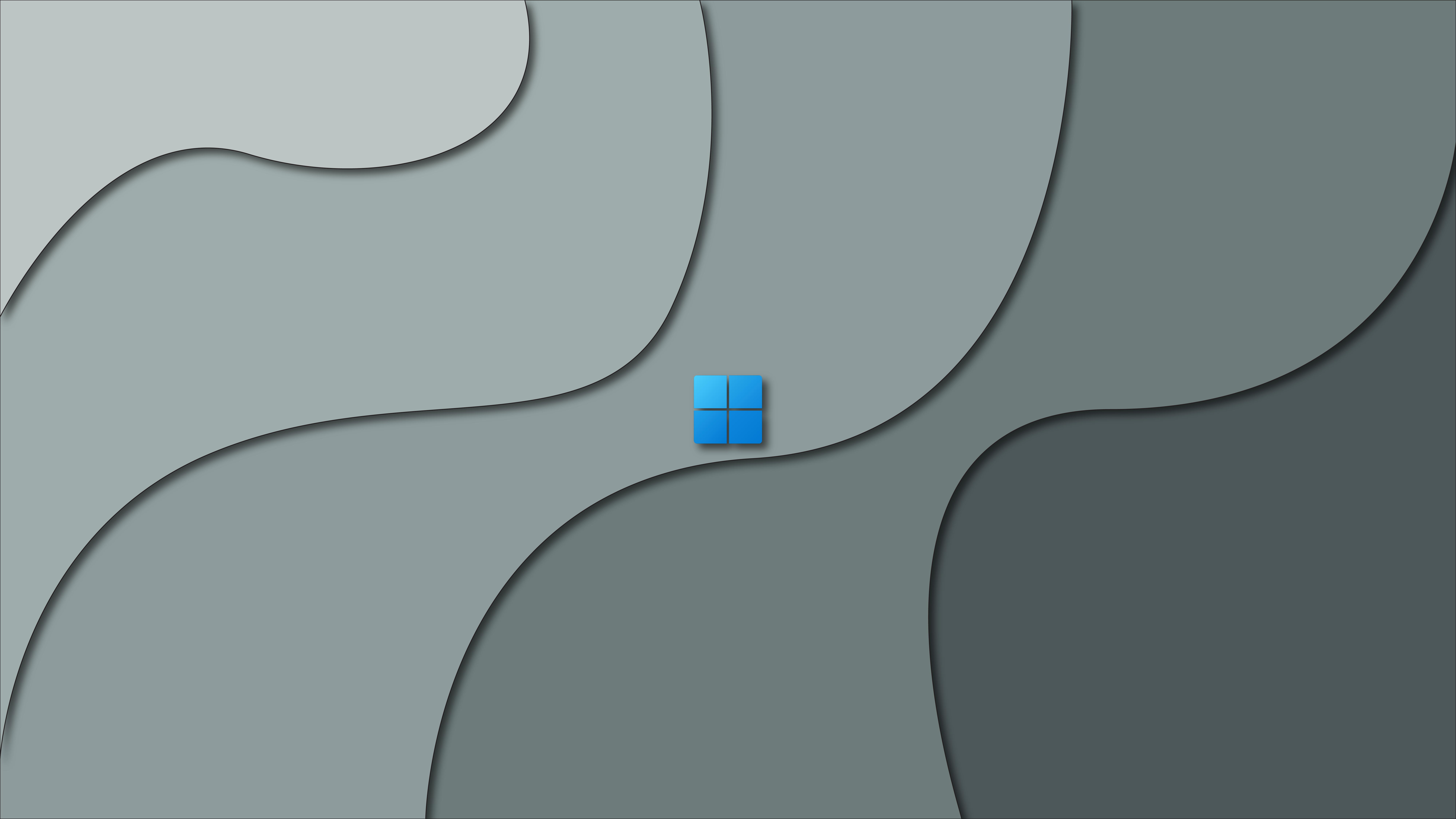 Abstract Windows 11 Logo on Gray Layered Background HD Wallpaper