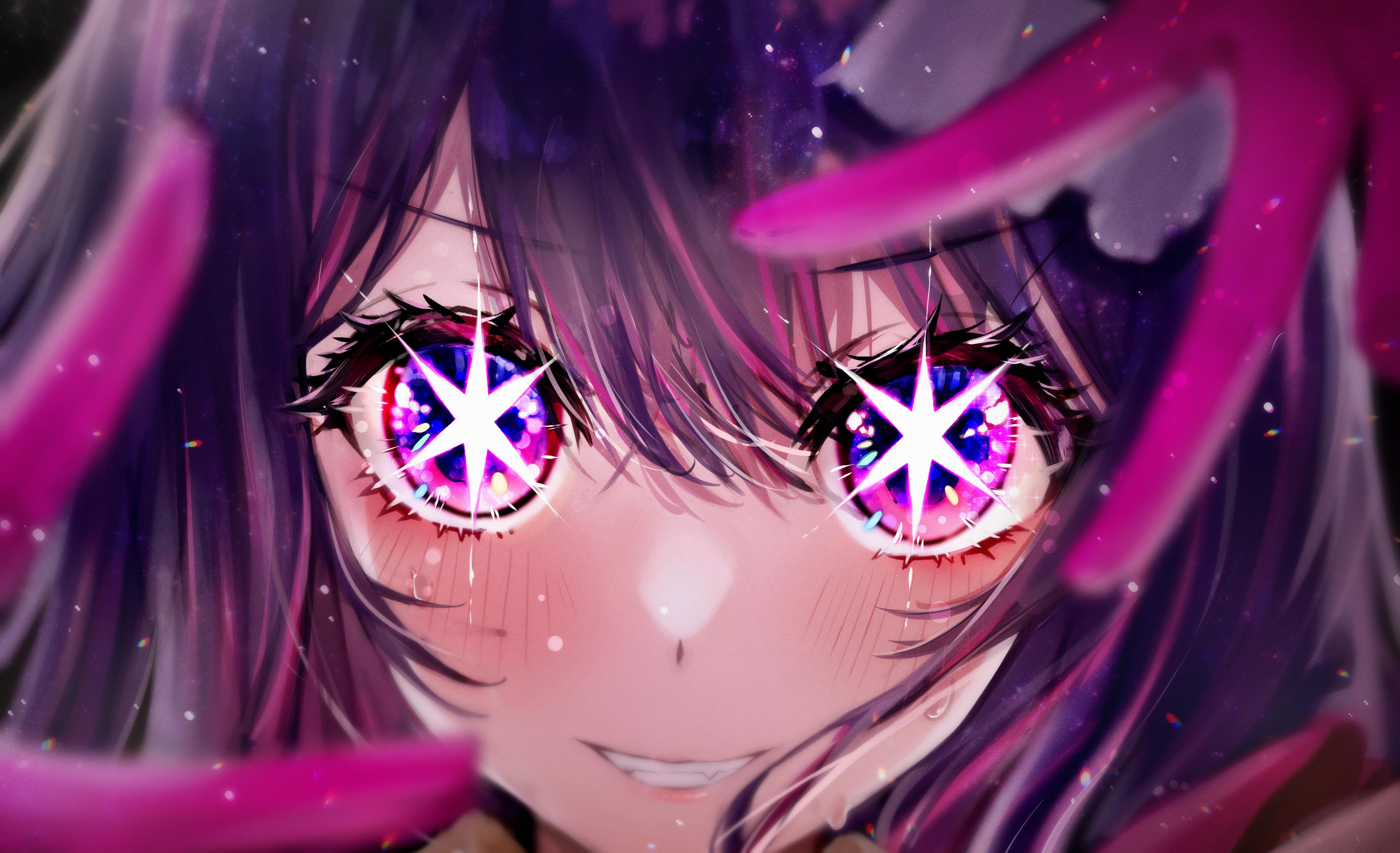 Oshi no Ko, Hoshino Ai, anime girl with star eyes HD Wallpaper
