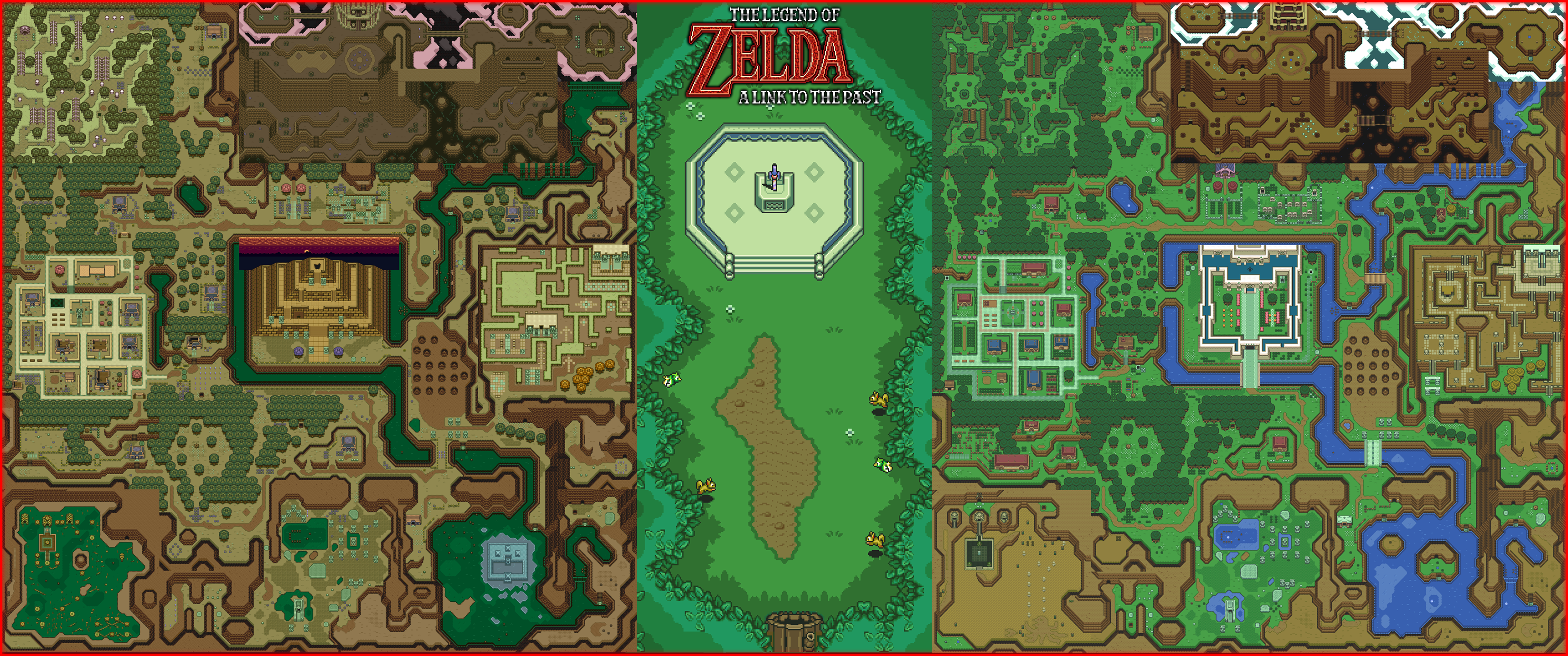 The Legend of Zelda: A Link to the Past map HD Wallpaper