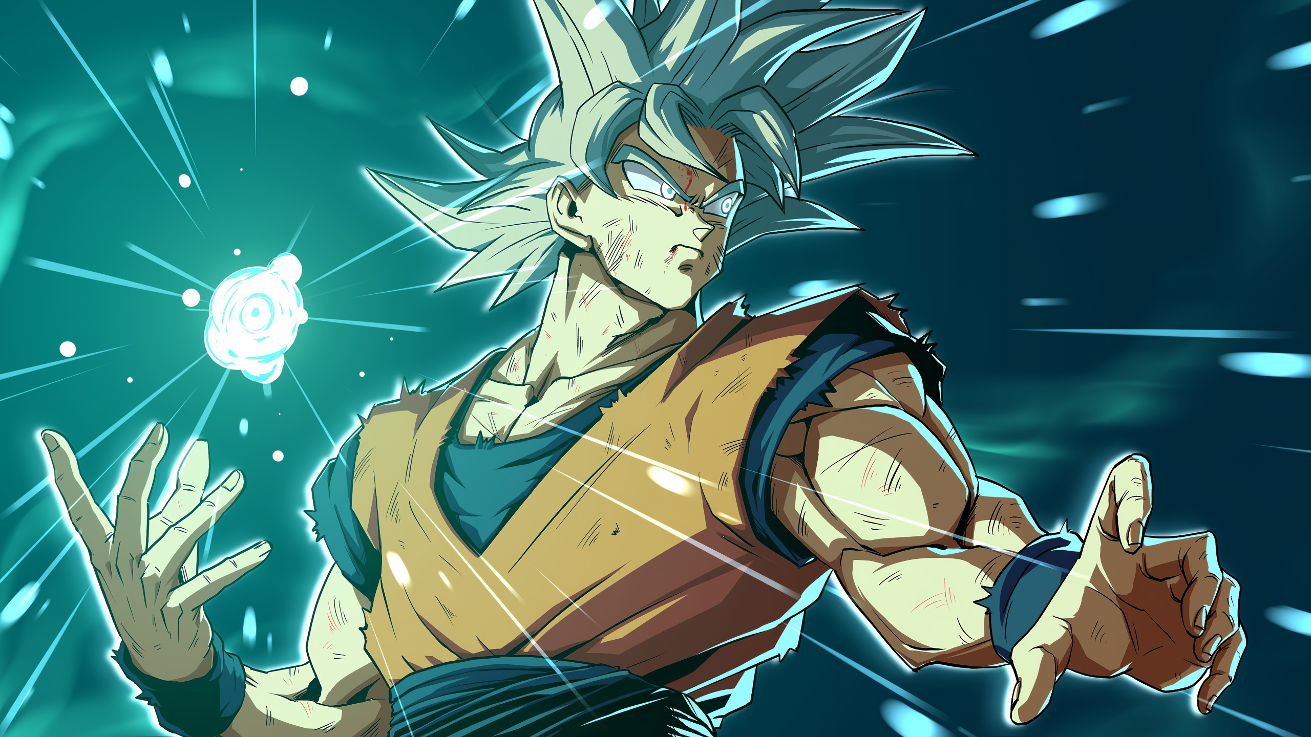 Son Goku with Ultra Instinct in Dragon Ball Super HD Wallpaper