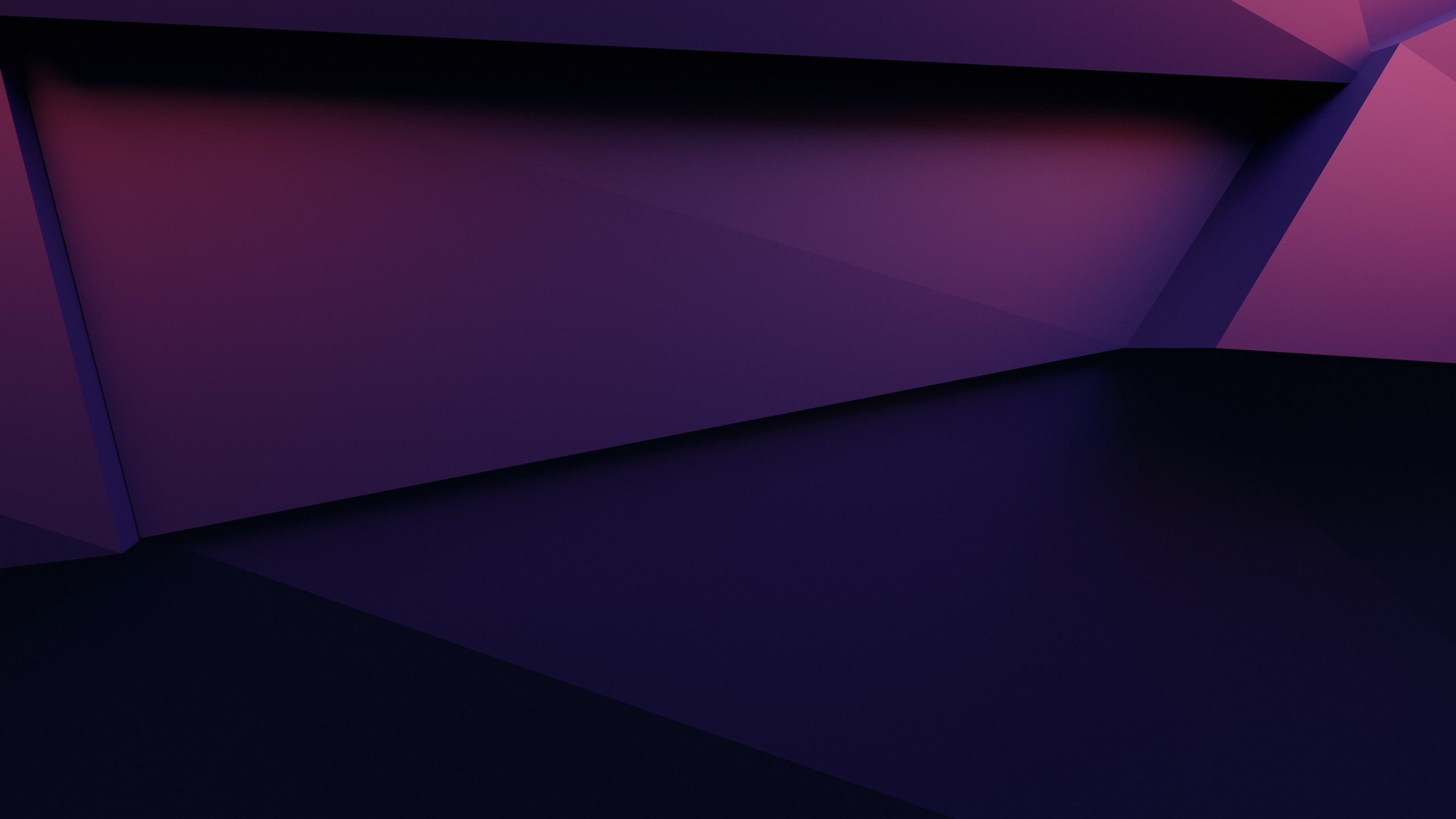 Abstract 3D Geometric Shapes with Purple and Pink Lighting HD Wallpaper