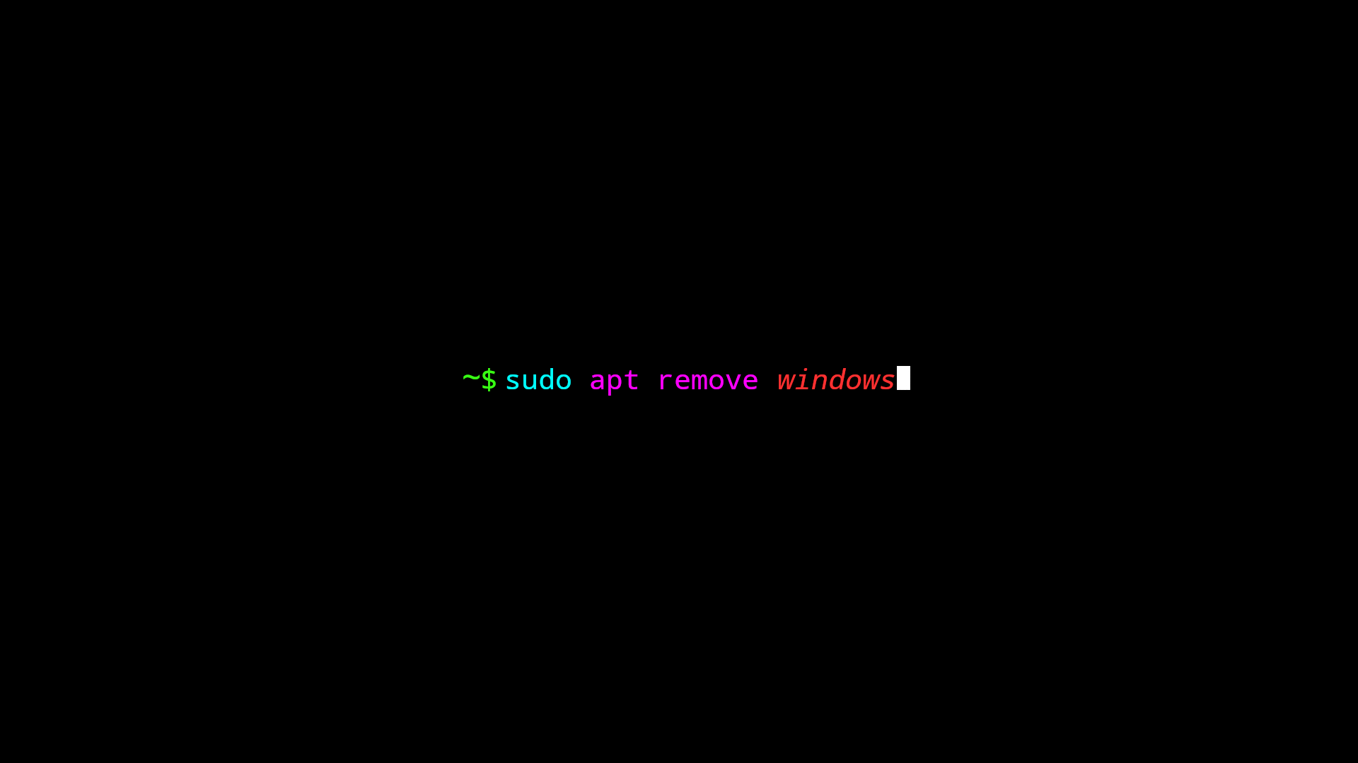 Linux command to remove Windows HD Wallpaper