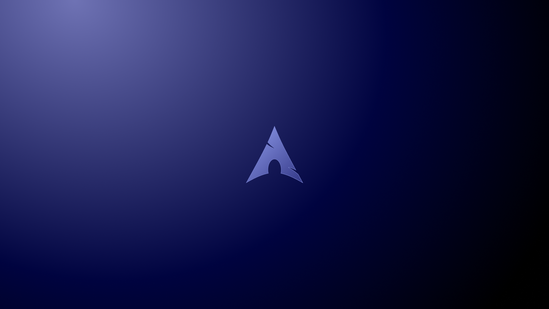 Arch Linux logo on a dark blue gradient background HD Wallpaper