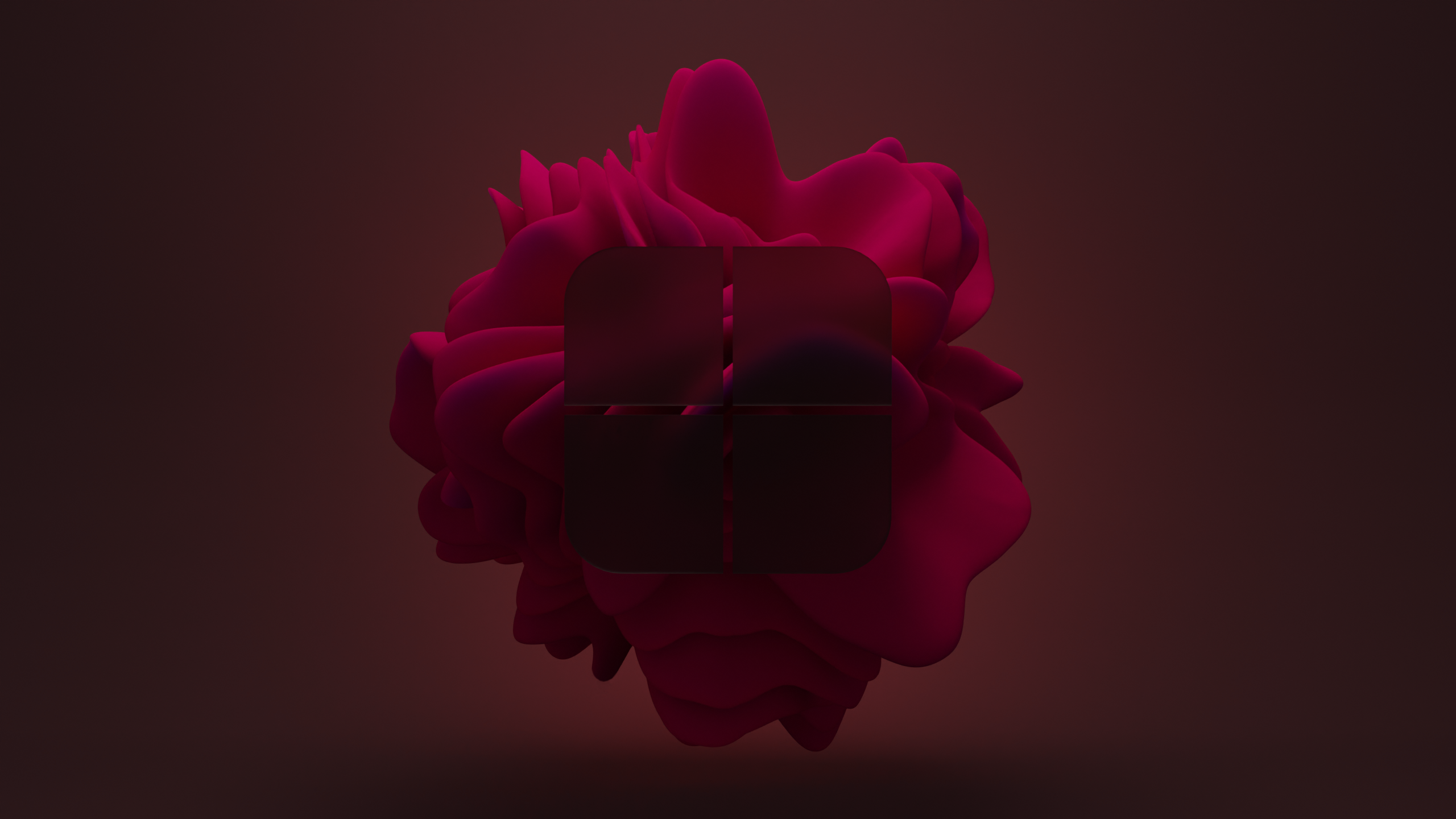 Windows 11 logo on a pink abstract shape HD Wallpaper