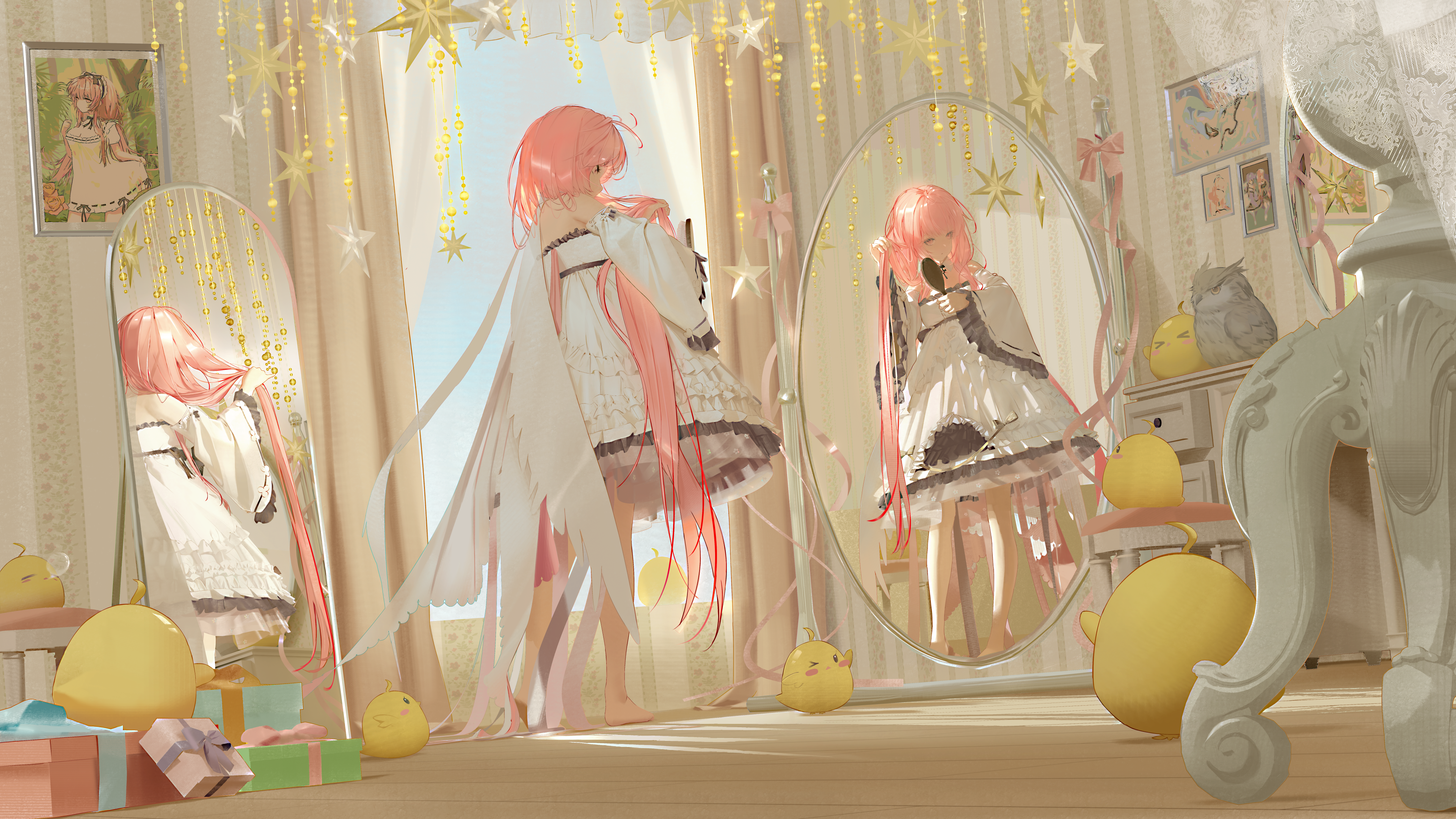 Perseus (Azur Lane) in a room with mirrors HD Wallpaper