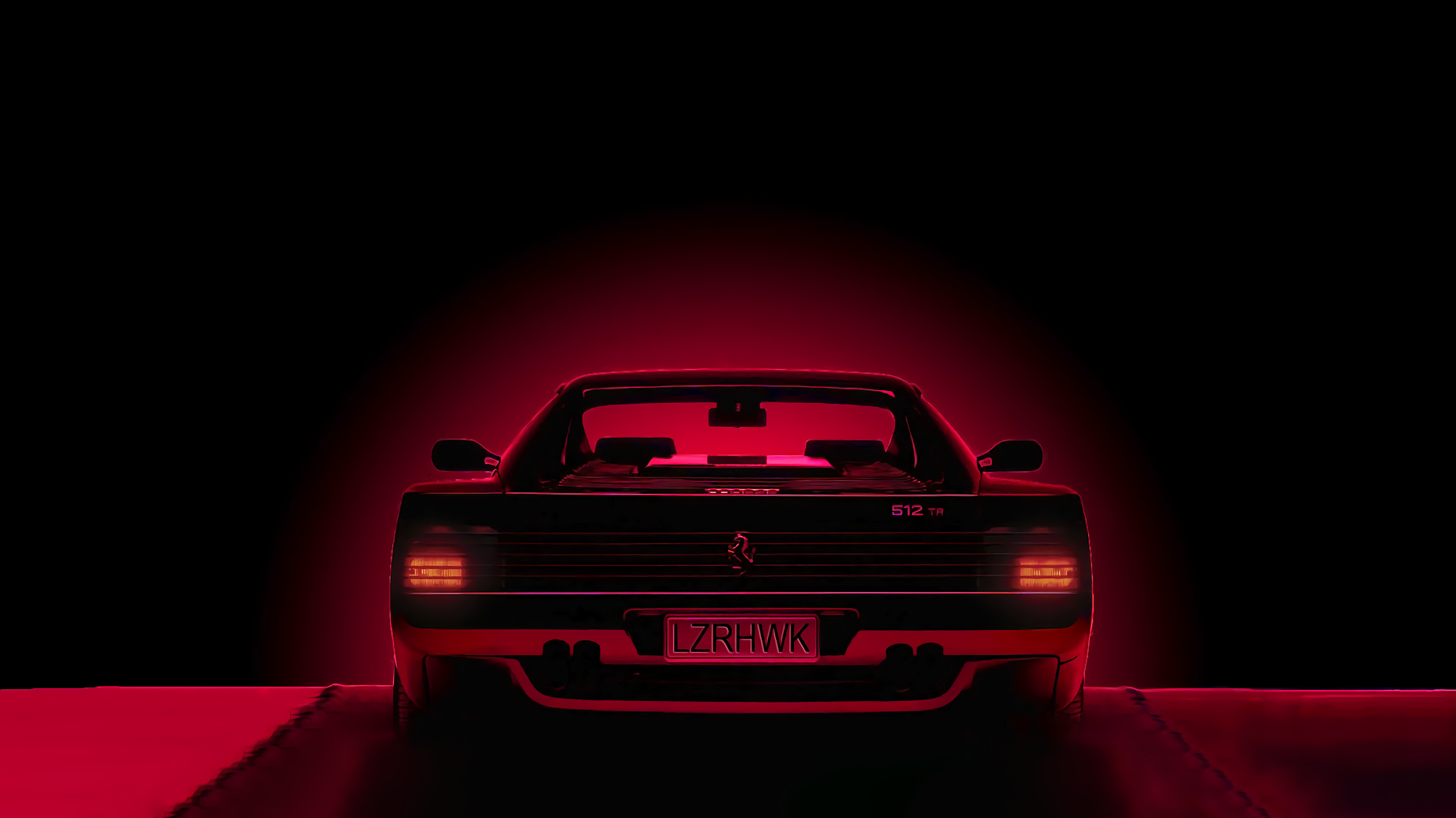Lazerhawk Ferrari Testarossa rear view HD Wallpaper