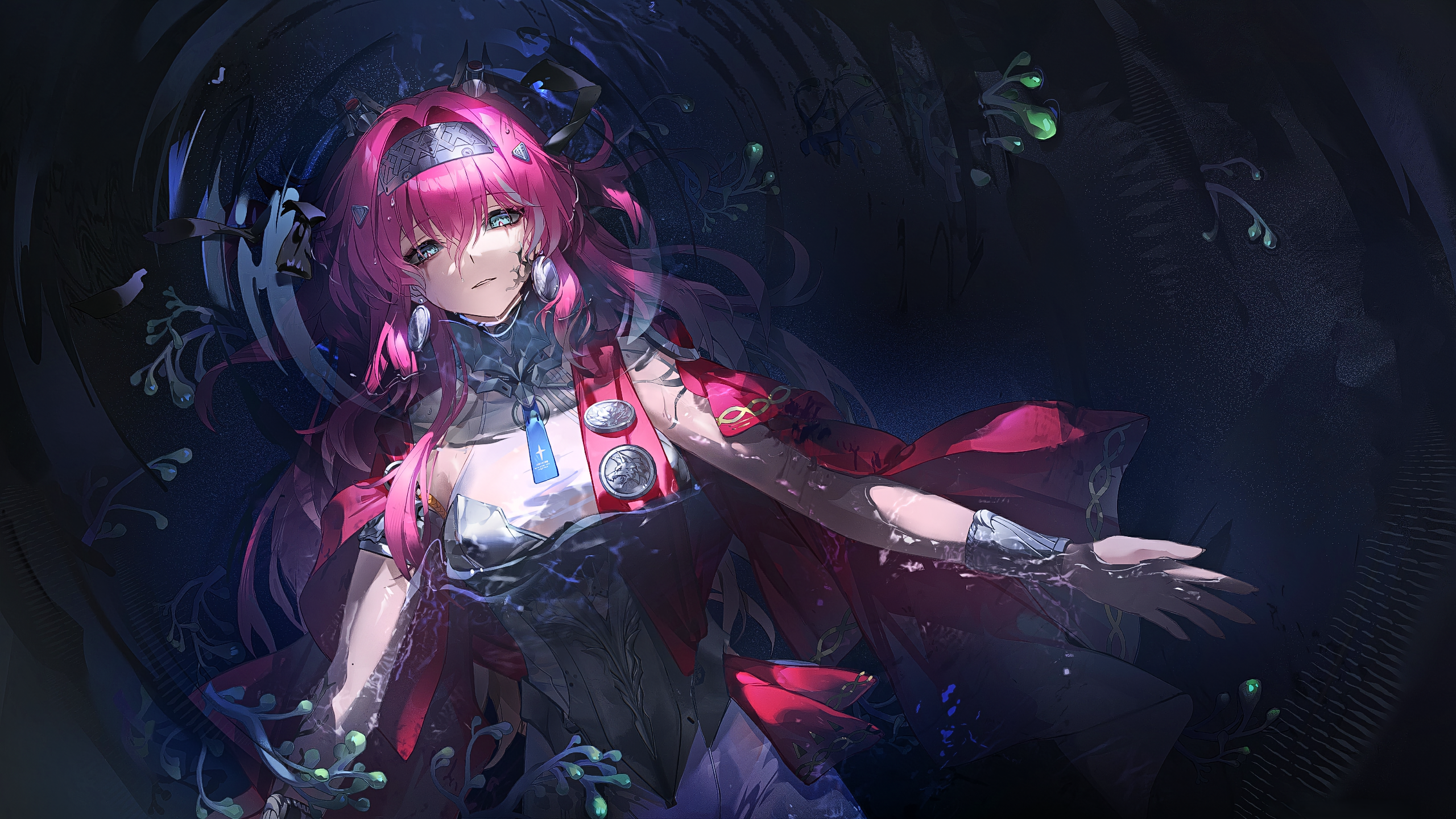 Lupa from Wuthering Waves in dark water HD Wallpaper