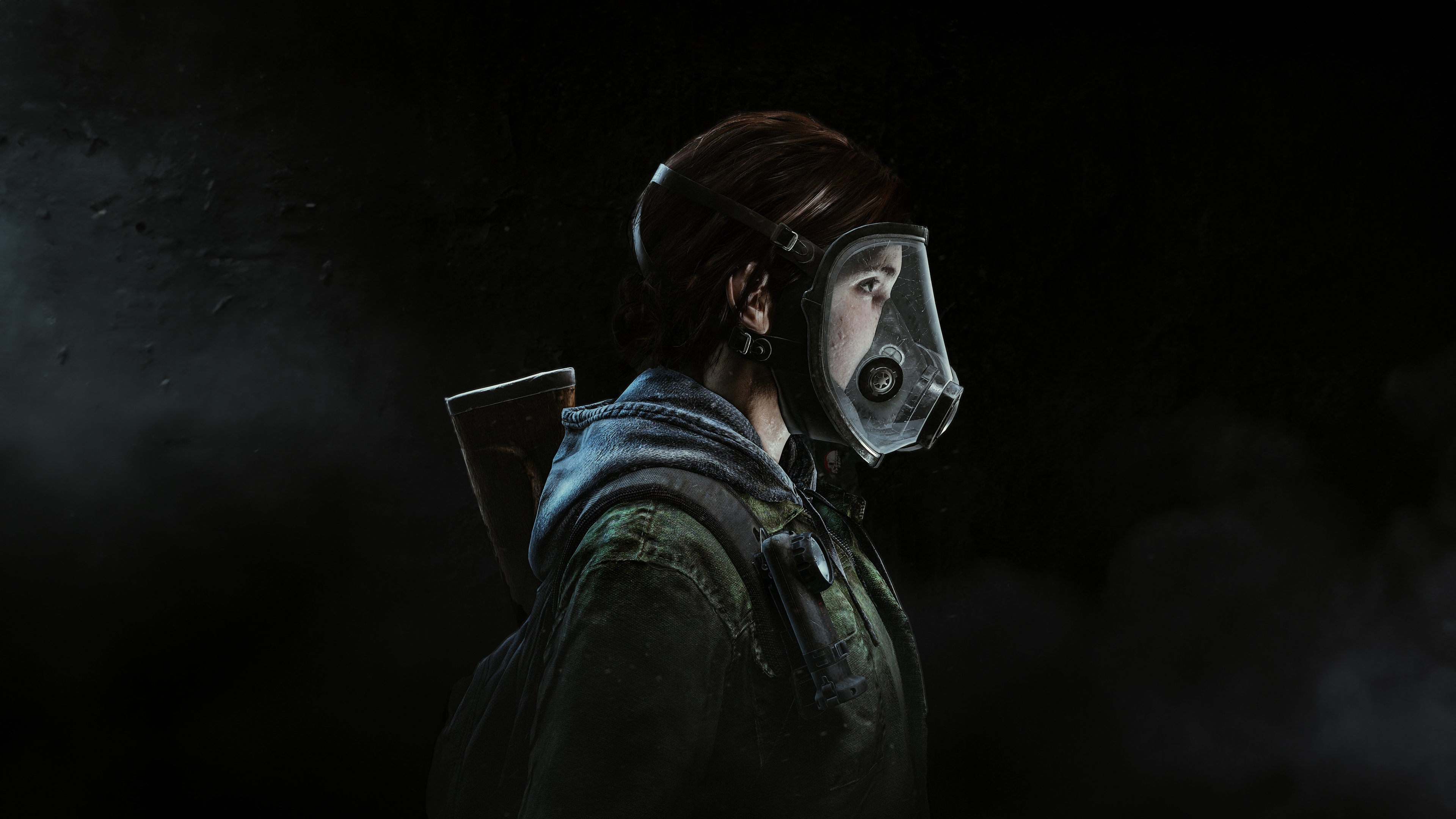 Ellie Williams from The Last of Us Part II wearing a gas mask HD Wallpaper