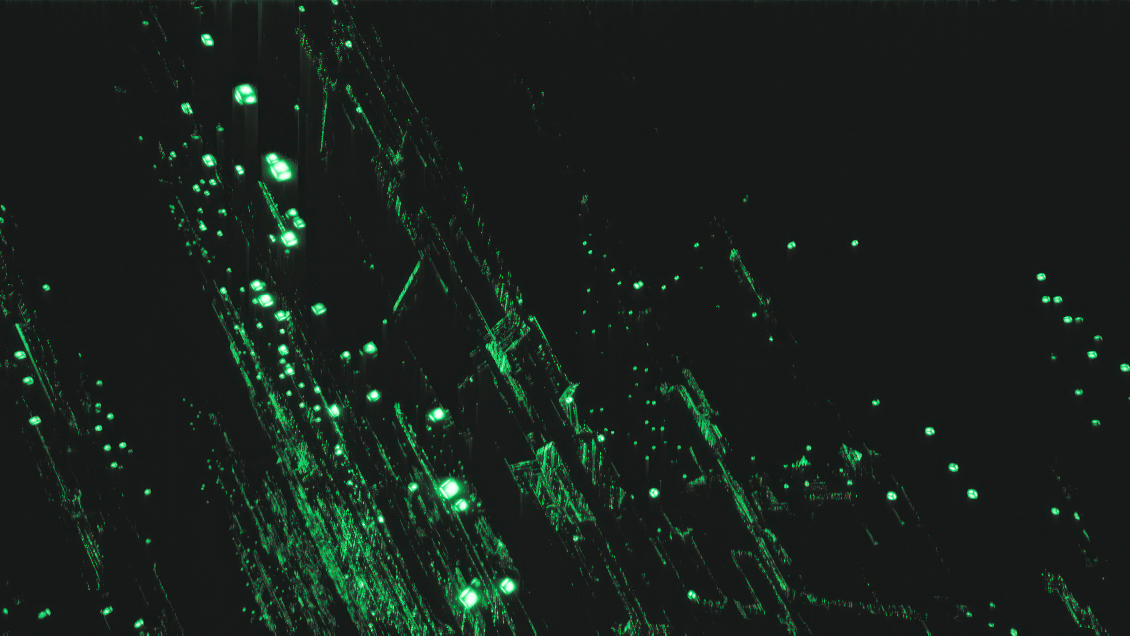 Cyberpunk 2077 Phantom Liberty abstract green glowing art HD Wallpaper