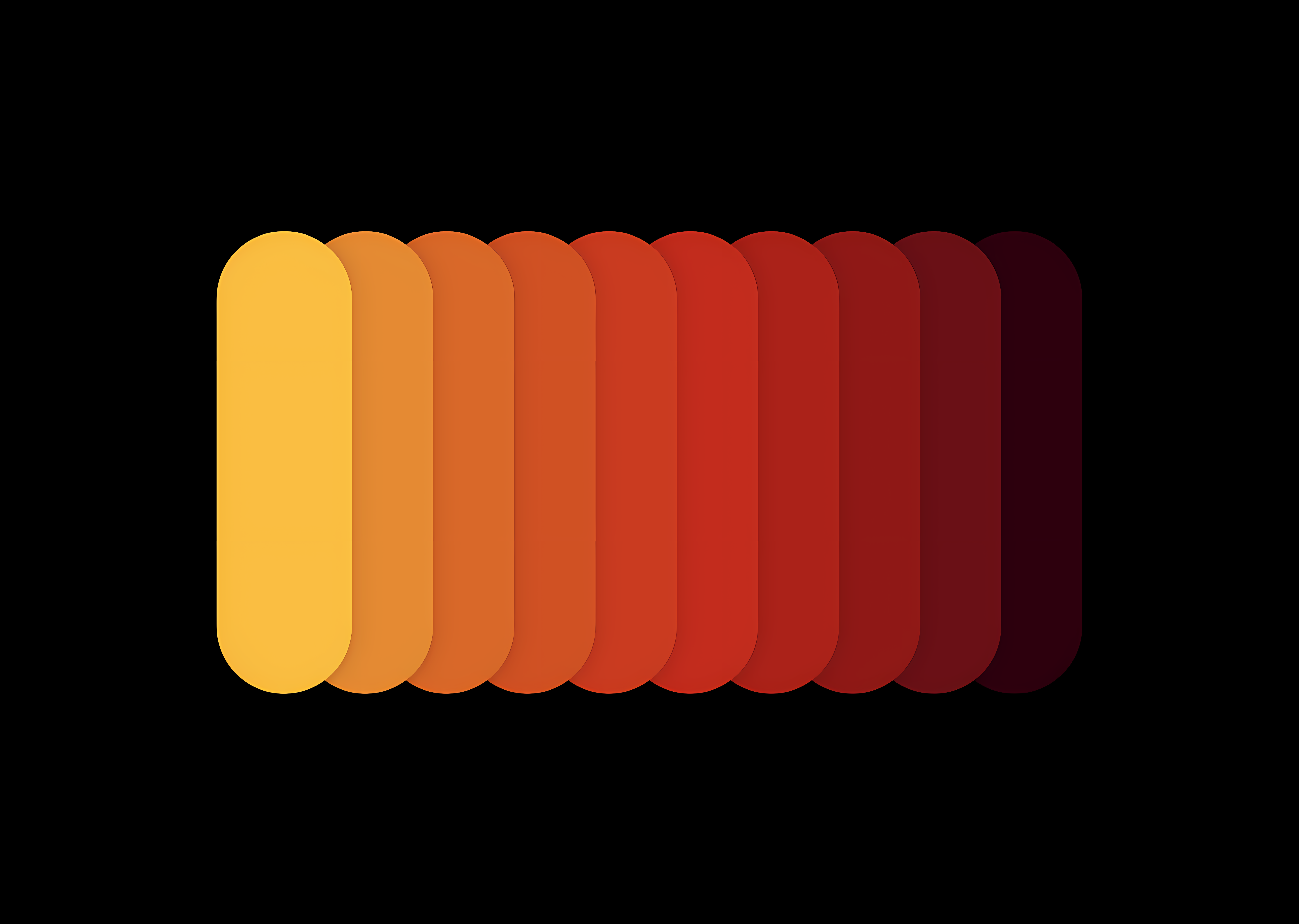 Color gradient of rounded rectangles from yellow to dark red HD Wallpaper