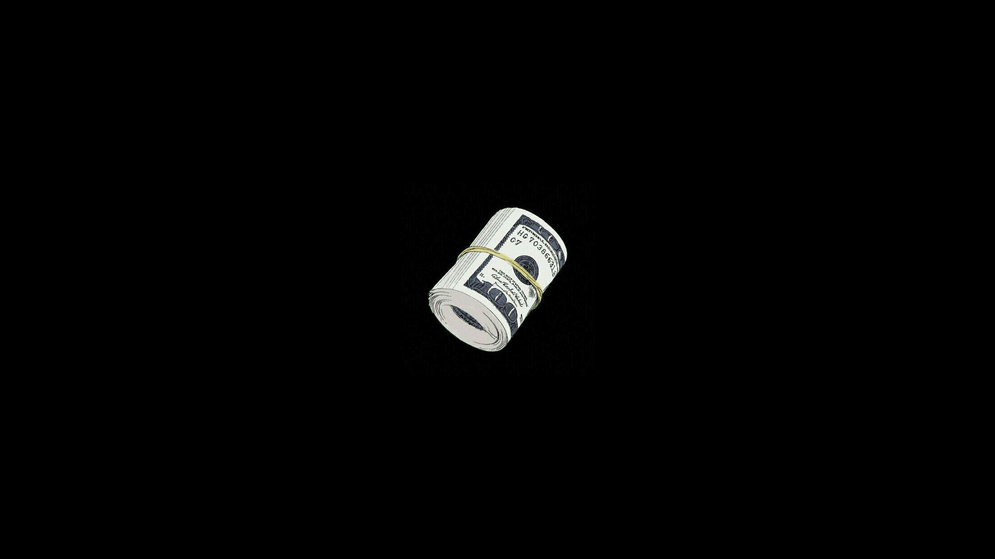 Rolled US Dollars Secured by Rubber Band HD Wallpaper