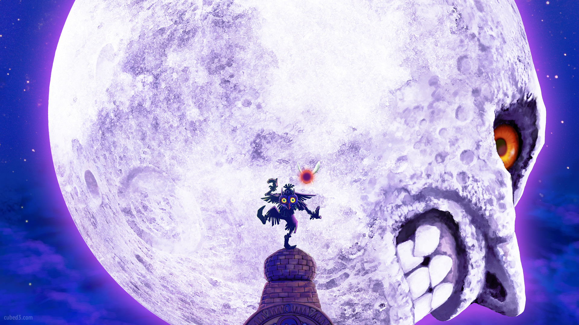 The Legend of Zelda: Majoras Mask Skull Kid and Moon HD Wallpaper