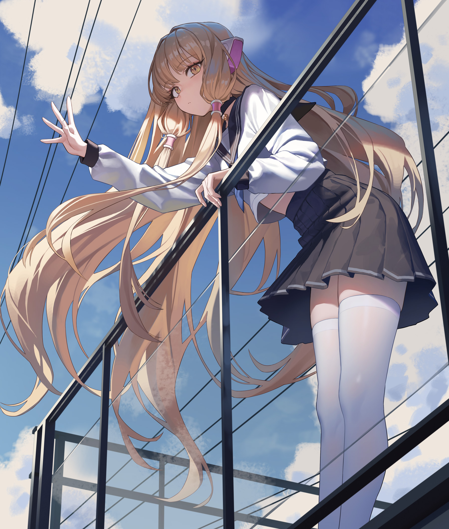 Chii from Chobits with long blonde hair HD Wallpaper