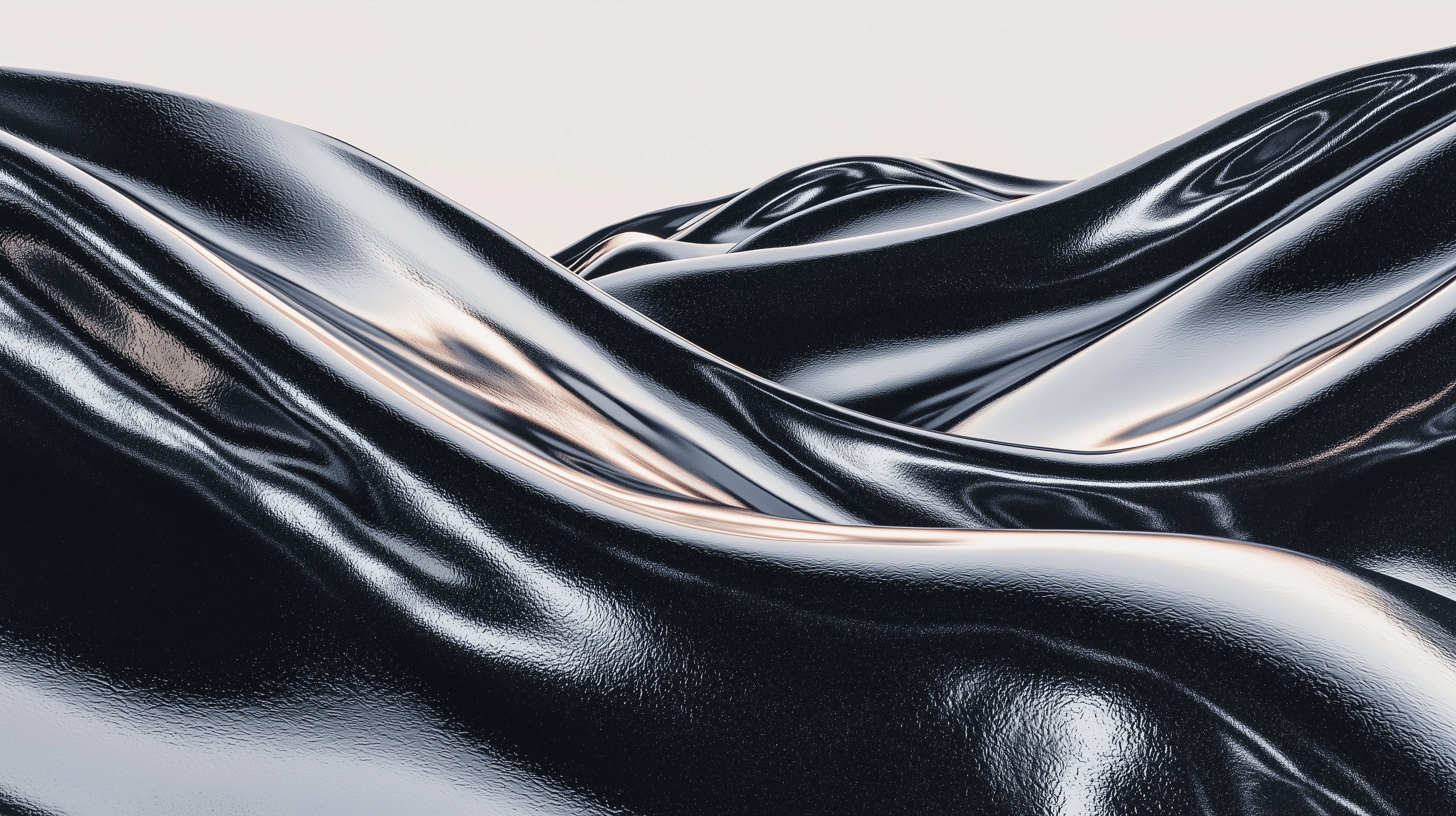 Abstract dark metallic waves with reflections HD Wallpaper