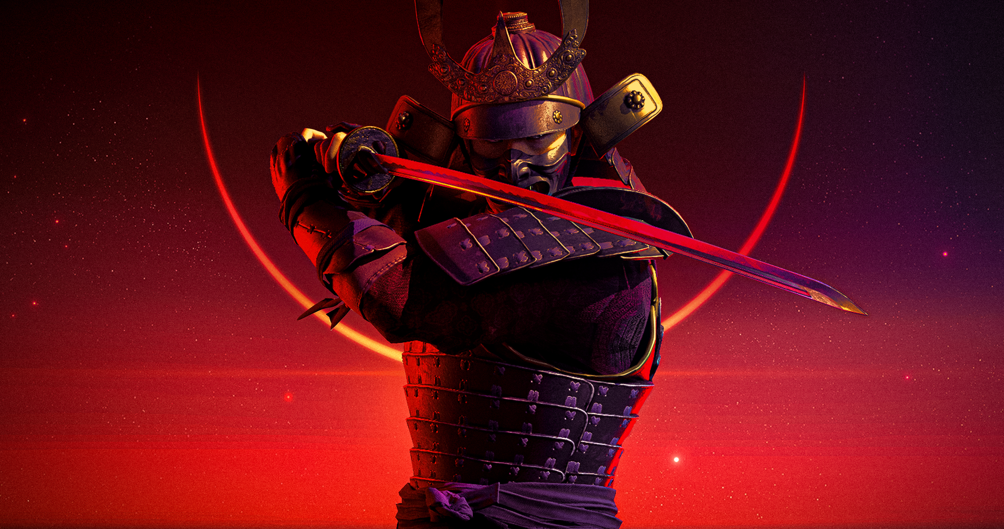 The Finals Samurai with Red Eclipse HD Wallpaper