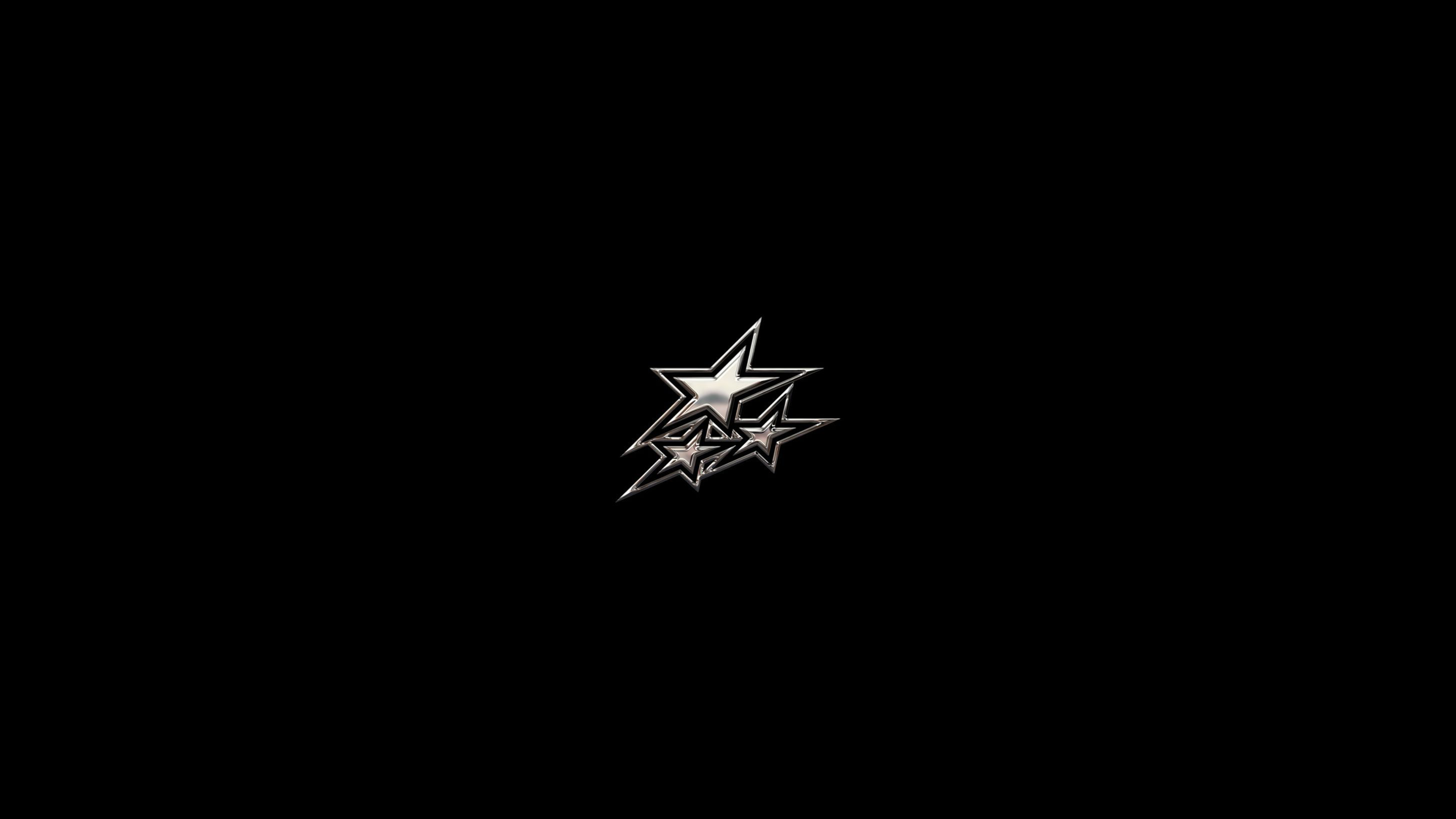 TechArt: Cluster of Silver Stars on Black Background HD Wallpaper