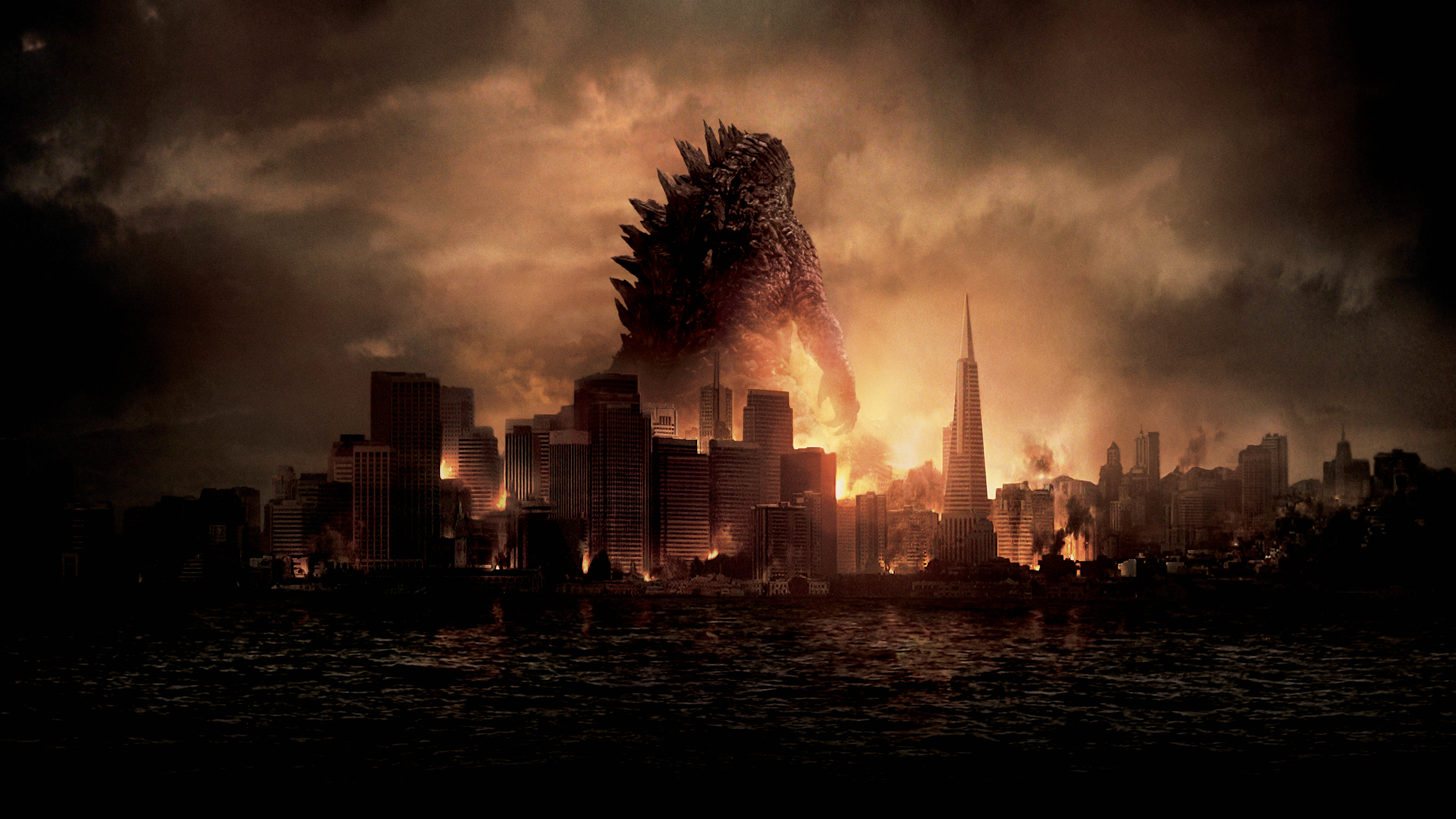 Godzilla attacking San Francisco skyline HD Wallpaper