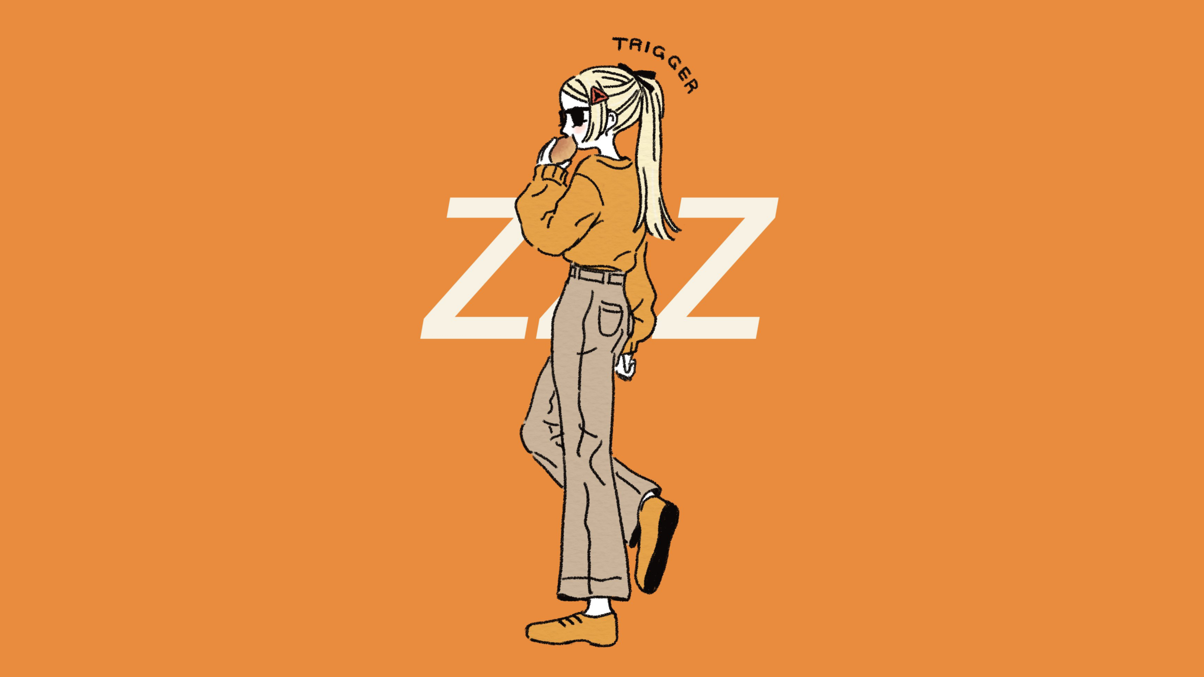 Zenless Zone Zero girl eating a burger HD Wallpaper