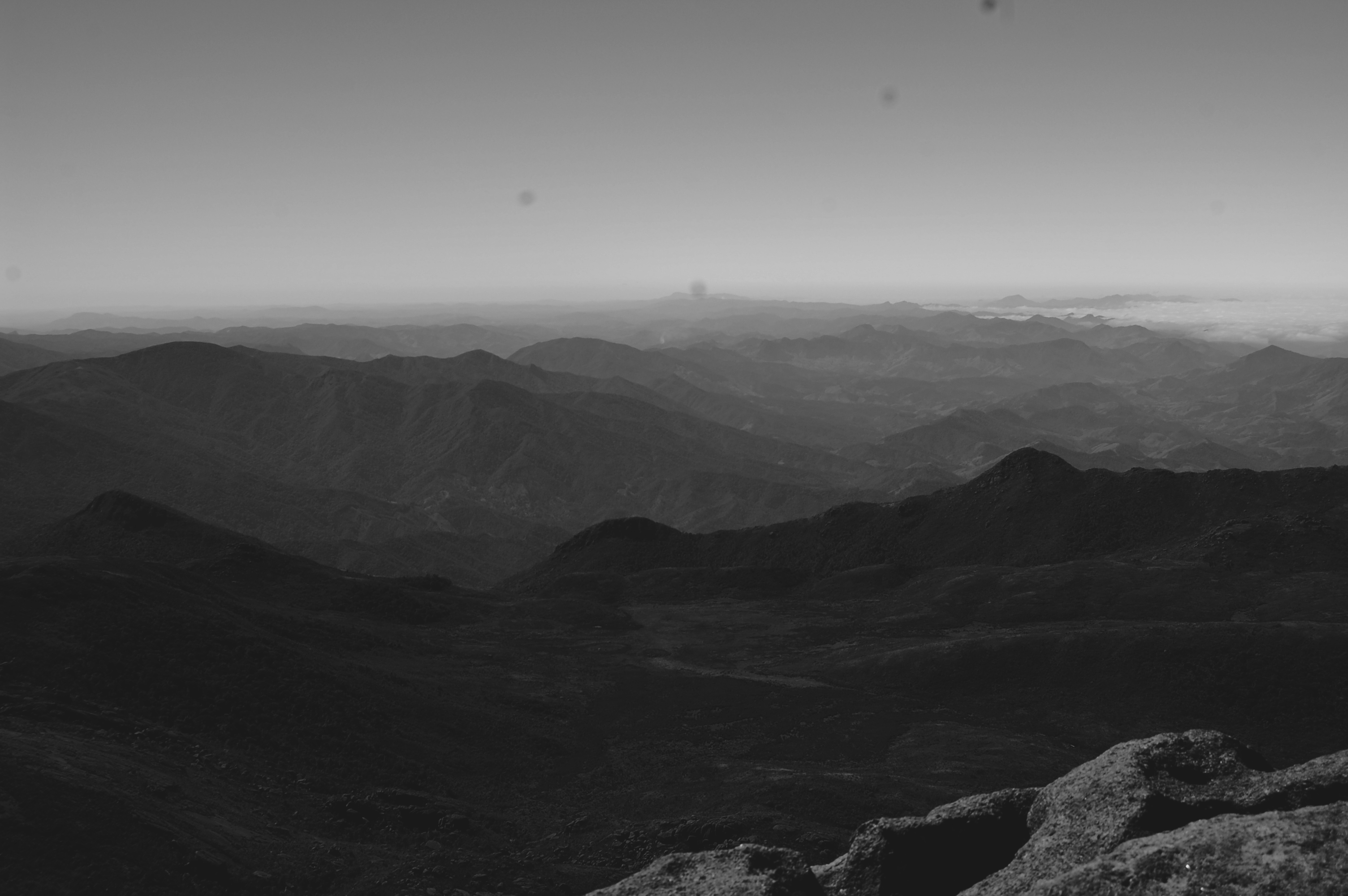 Monochrome mountain landscape in Brazil, South America HD Wallpaper