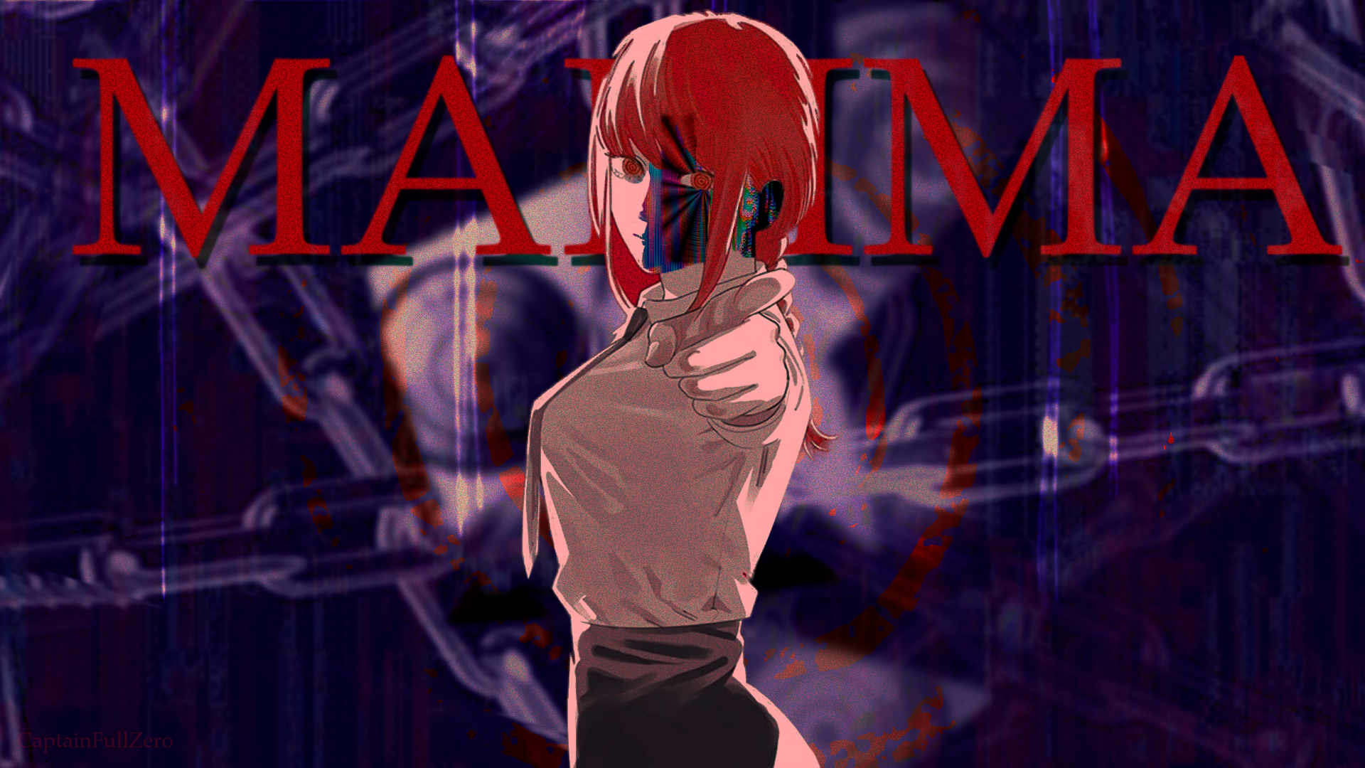 Makima from Chainsaw Man pointing at the viewer HD Wallpaper
