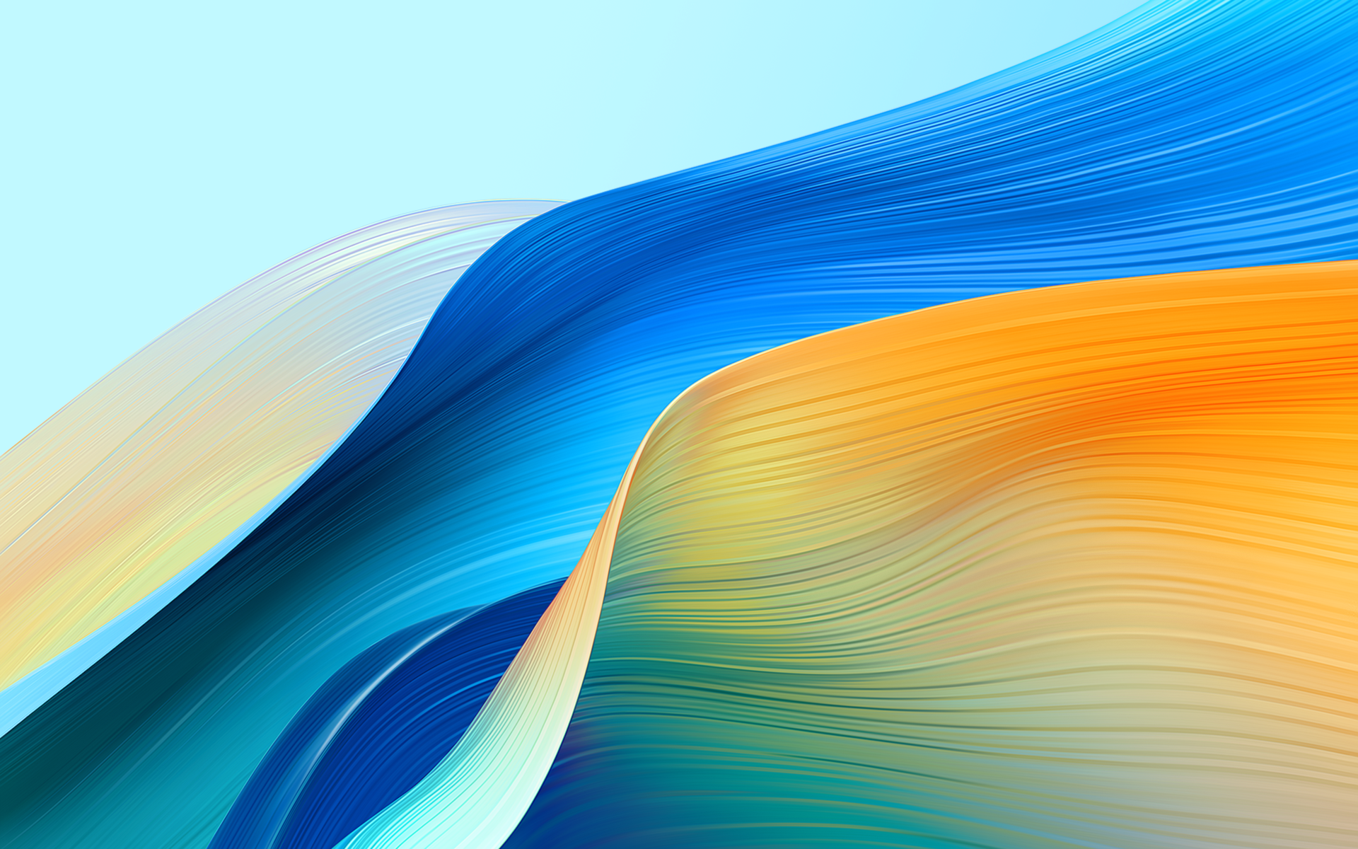 Abstract 3D CGI Waves for Windows 11 HD Wallpaper