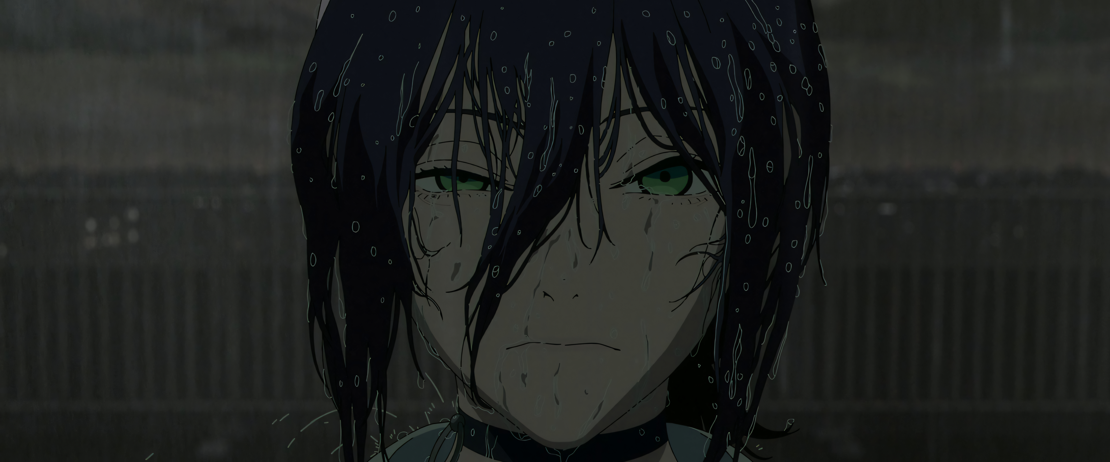 Reze from Chainsaw Man in the Rain HD Wallpaper