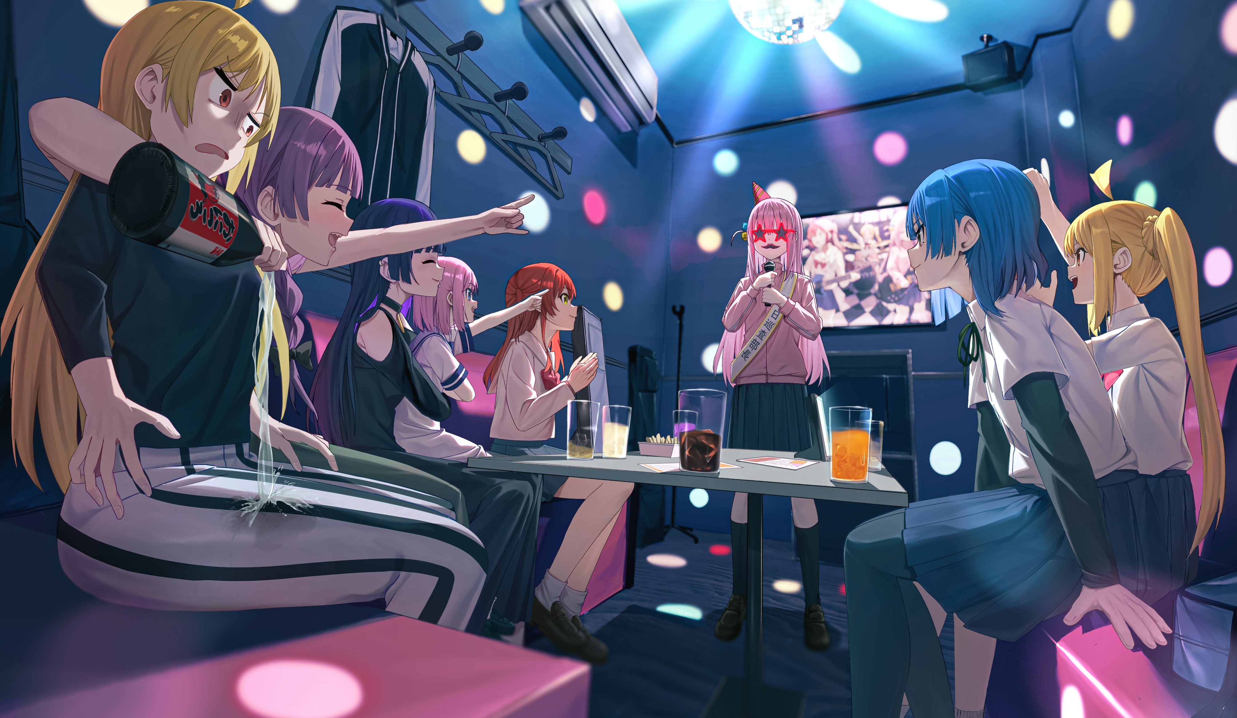 BOCCHI THE ROCK! girls singing at karaoke HD Wallpaper