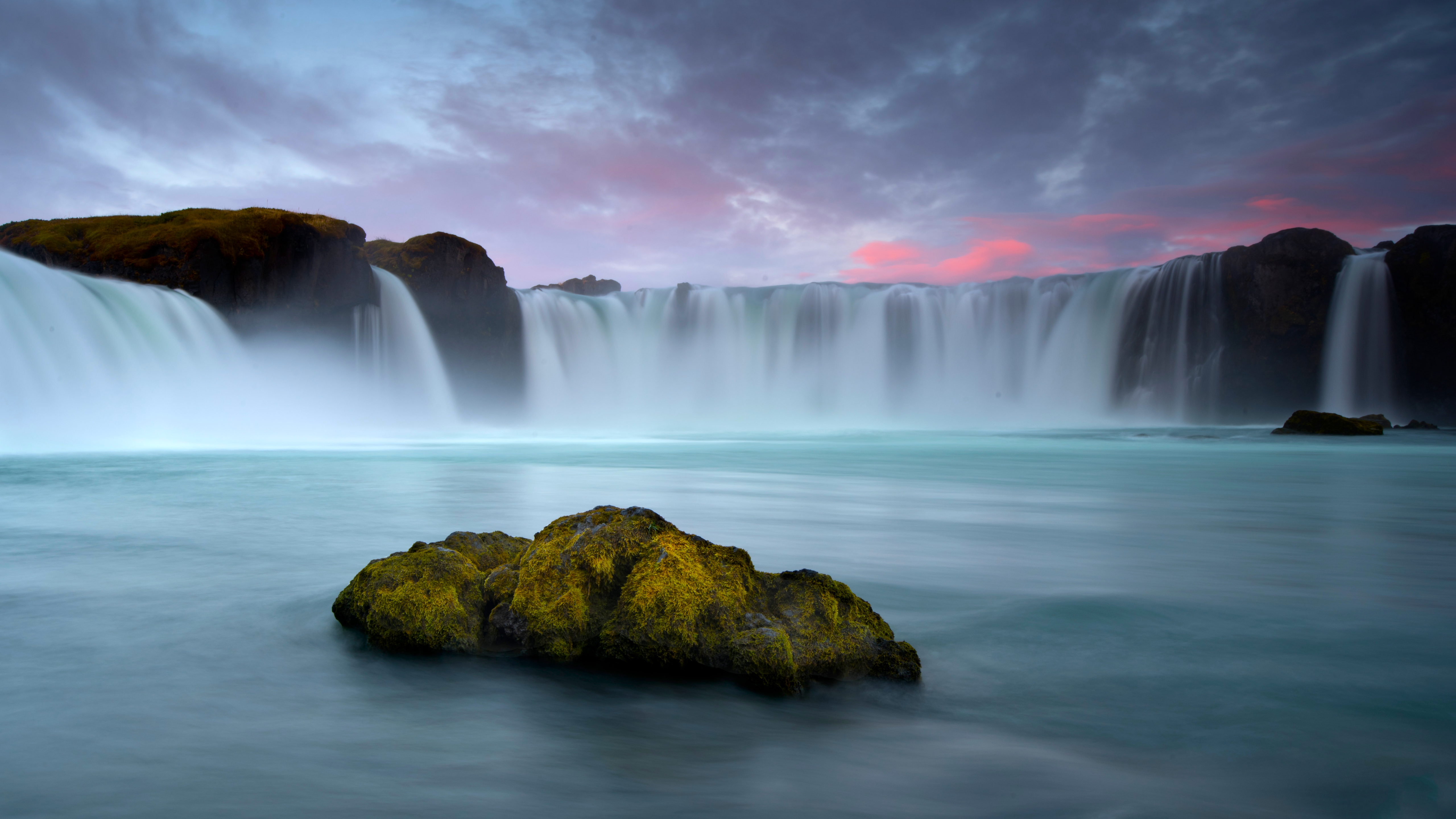 Godafoss Falls Waterfall in Iceland HD Wallpaper