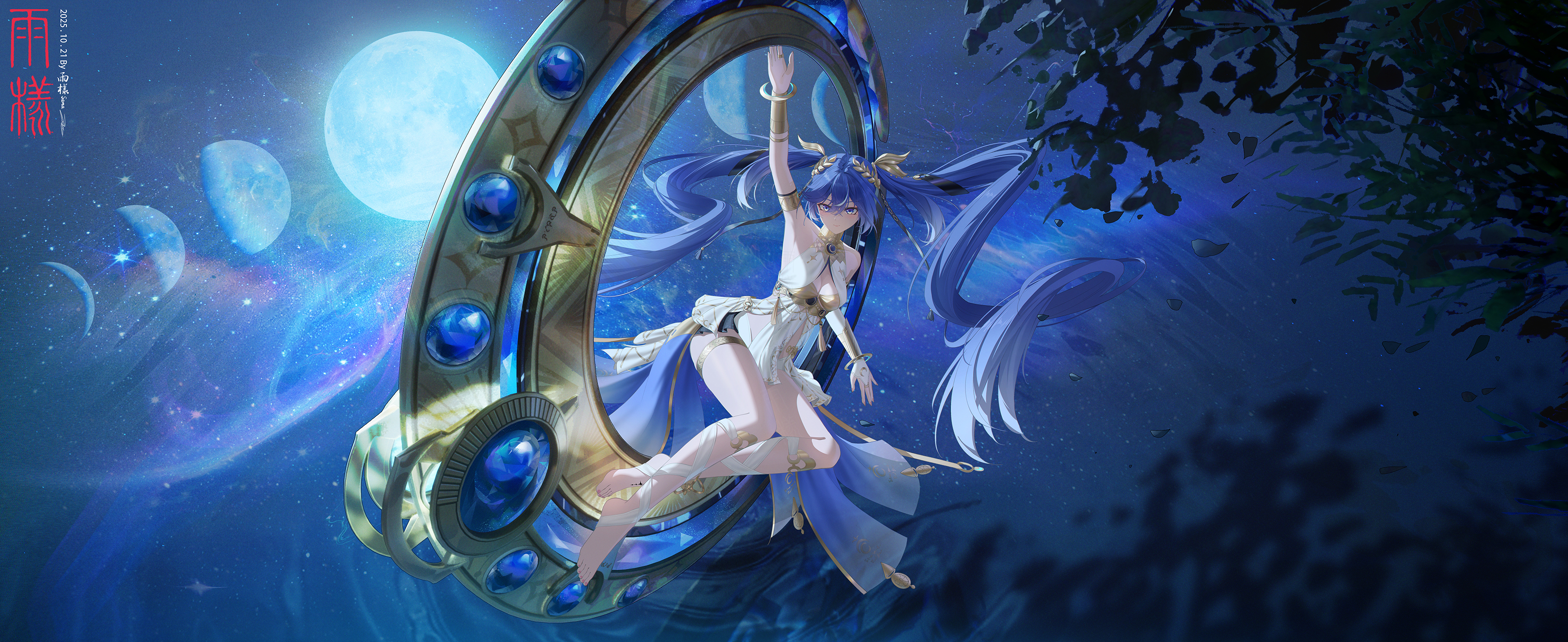 Iuno (Wuthering Waves) in a cosmic setting HD Wallpaper