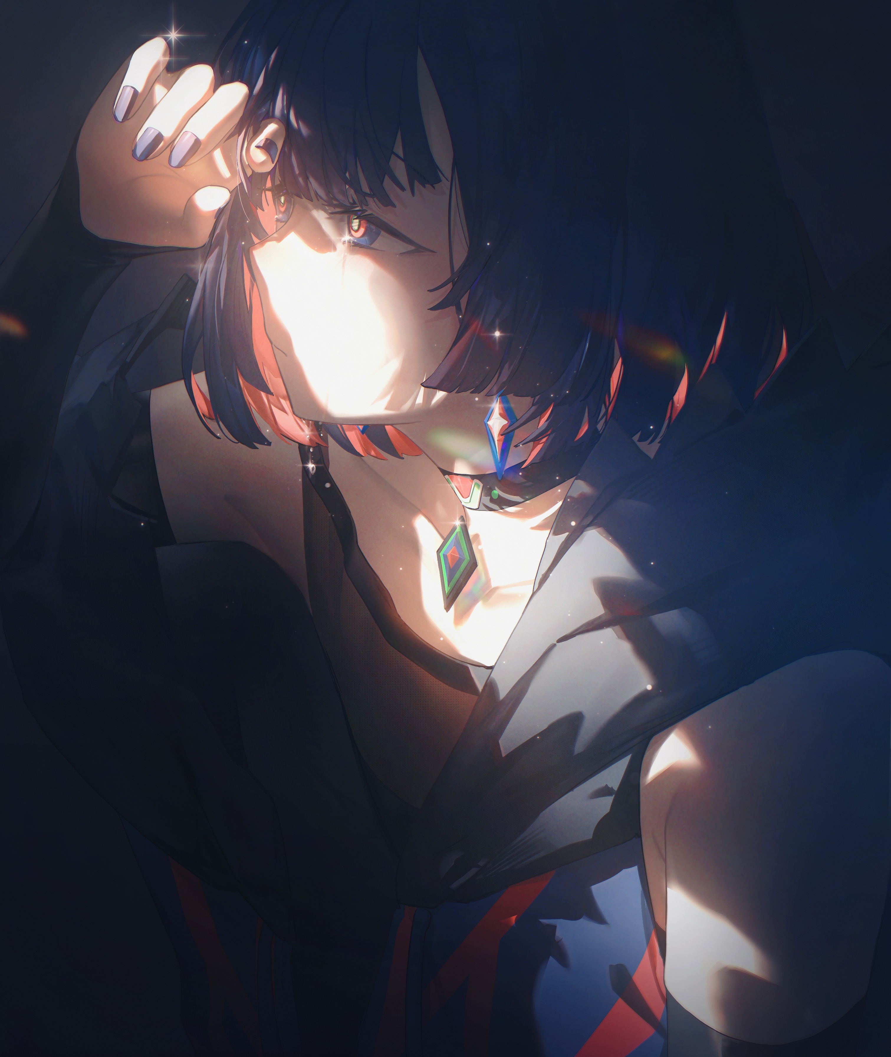 Rim (Kamitsubaki Studio) with short hair and necklace HD Wallpaper