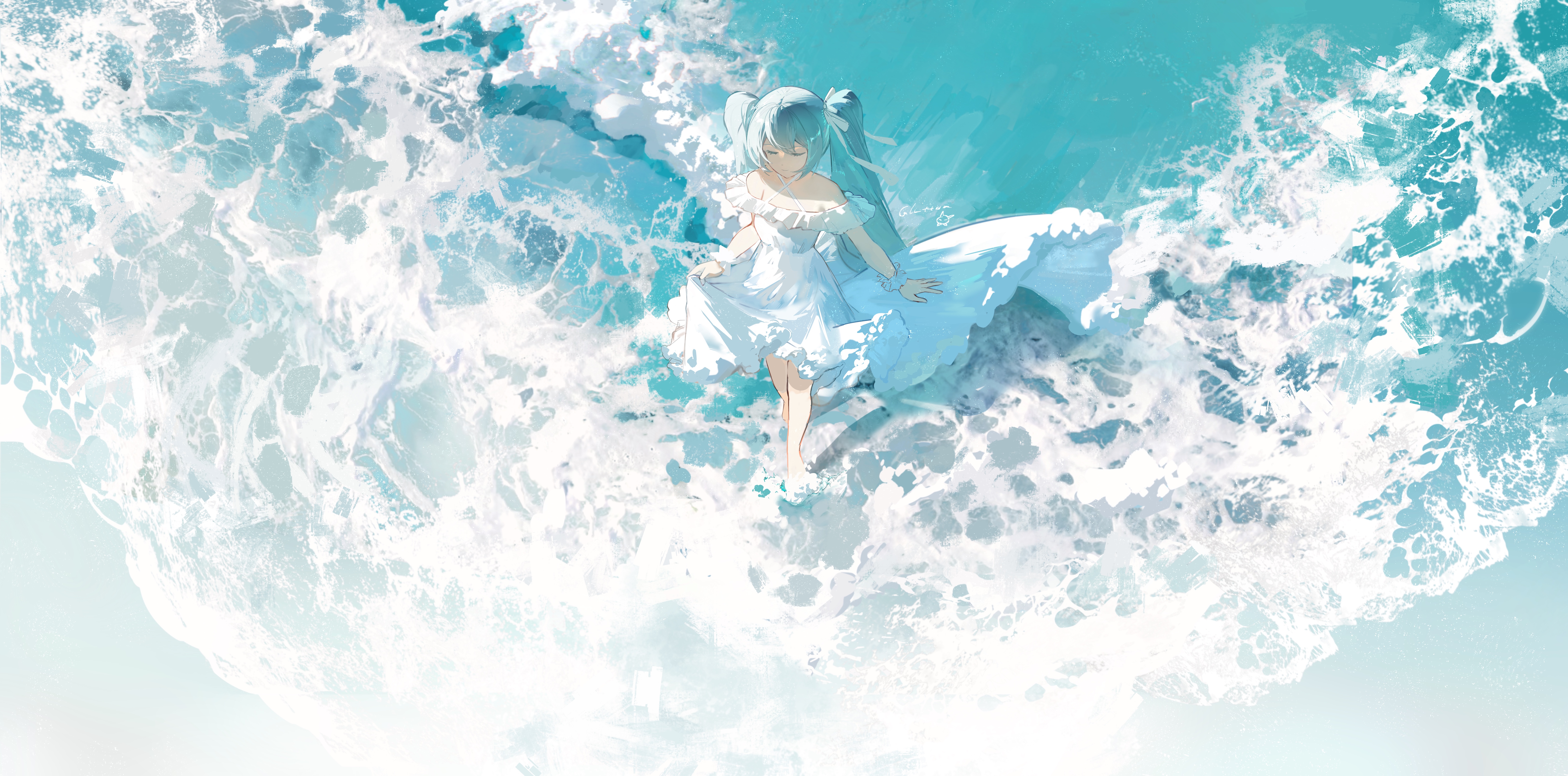 Hatsune Miku in the Sea HD Wallpaper
