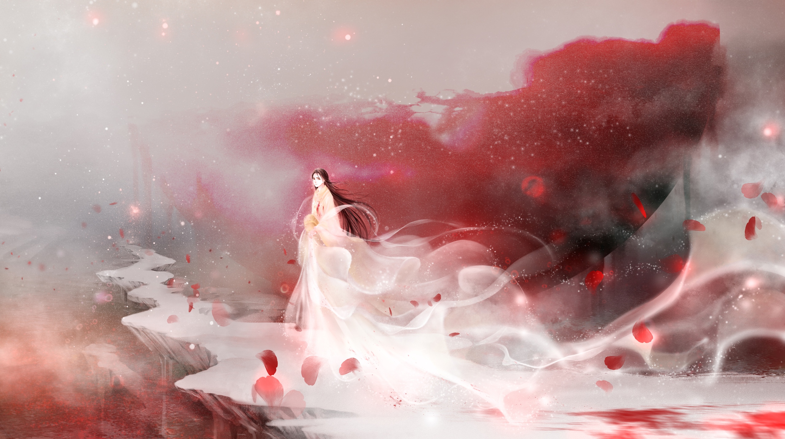 Mo Dao Zu Shi Jin Guangyao in a dreamlike landscape HD Wallpaper