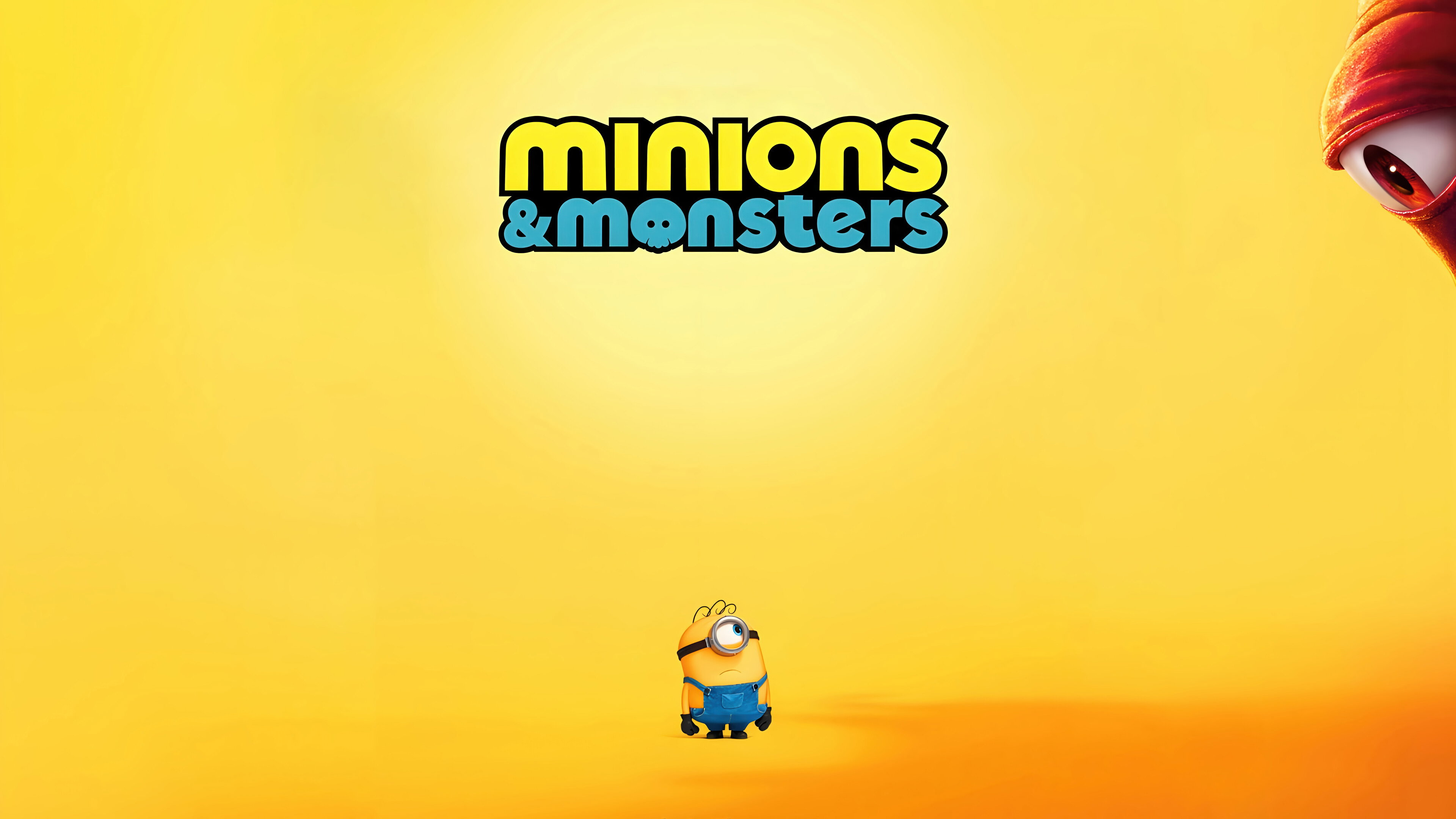 Minions and Monsters Movie Poster with Stuart HD Wallpaper