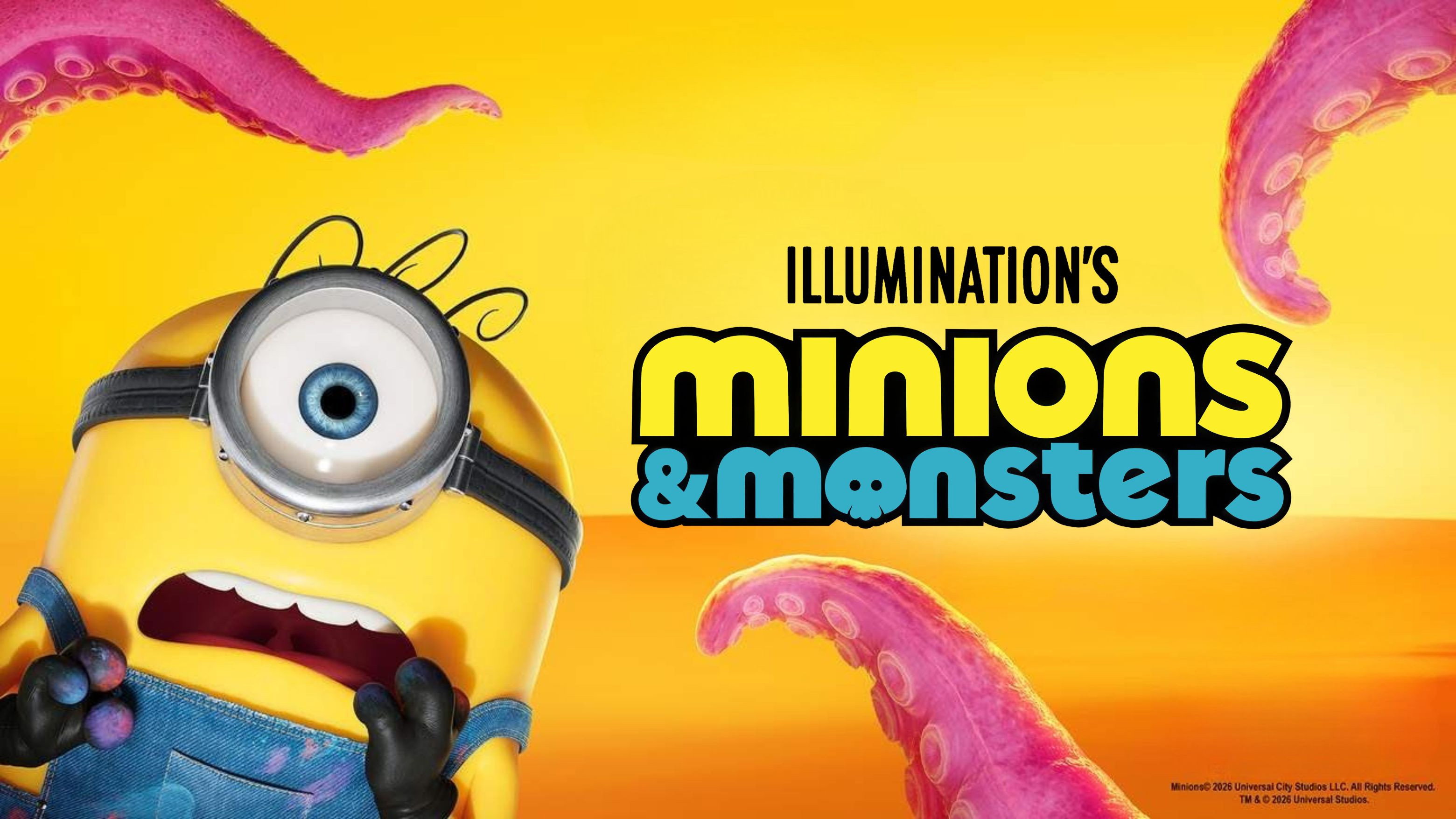 Minion Stuart in Minions and Monsters Movie Poster HD Wallpaper