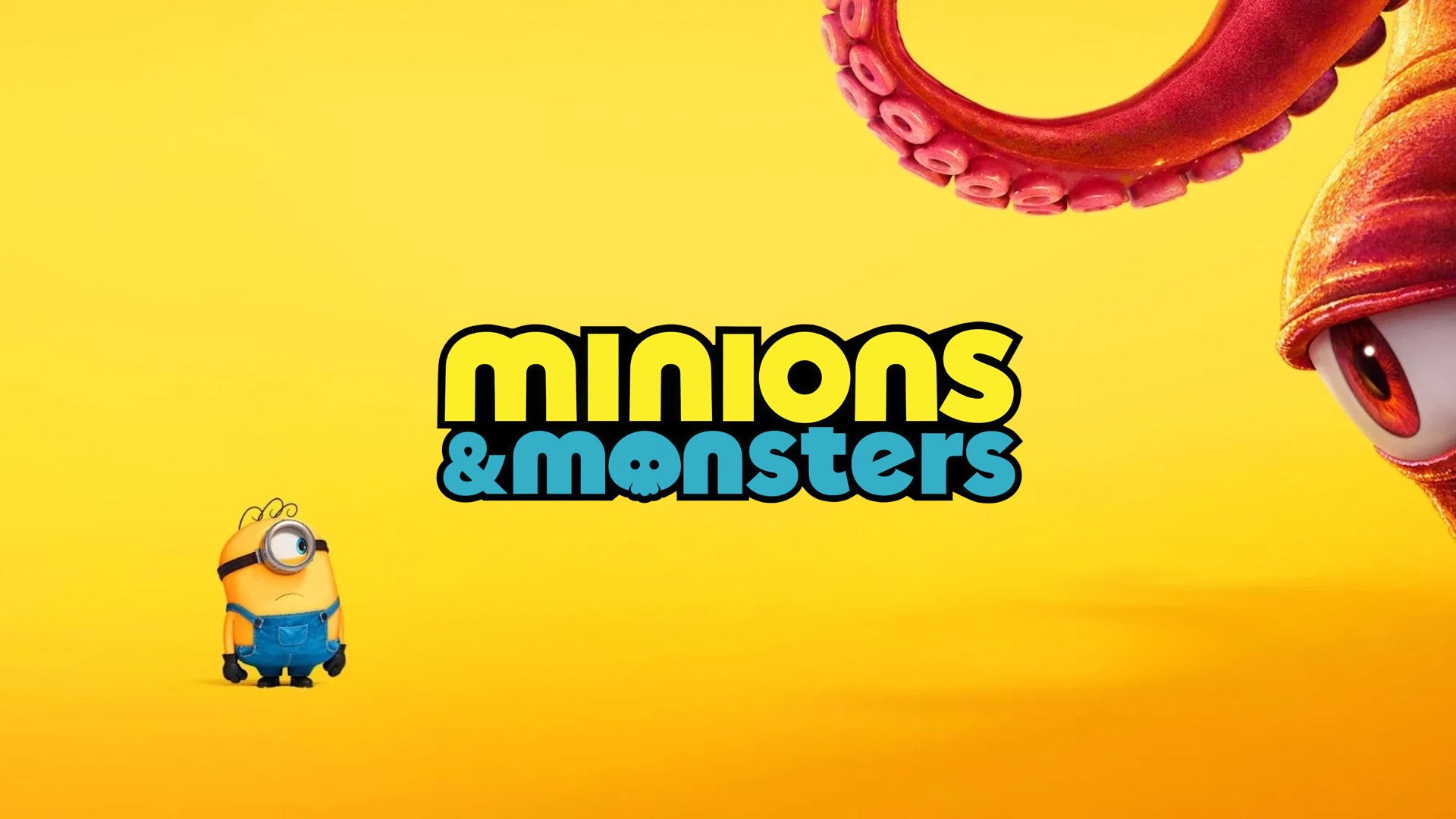 Stuart the Minion in Minions & Monsters movie poster HD Wallpaper