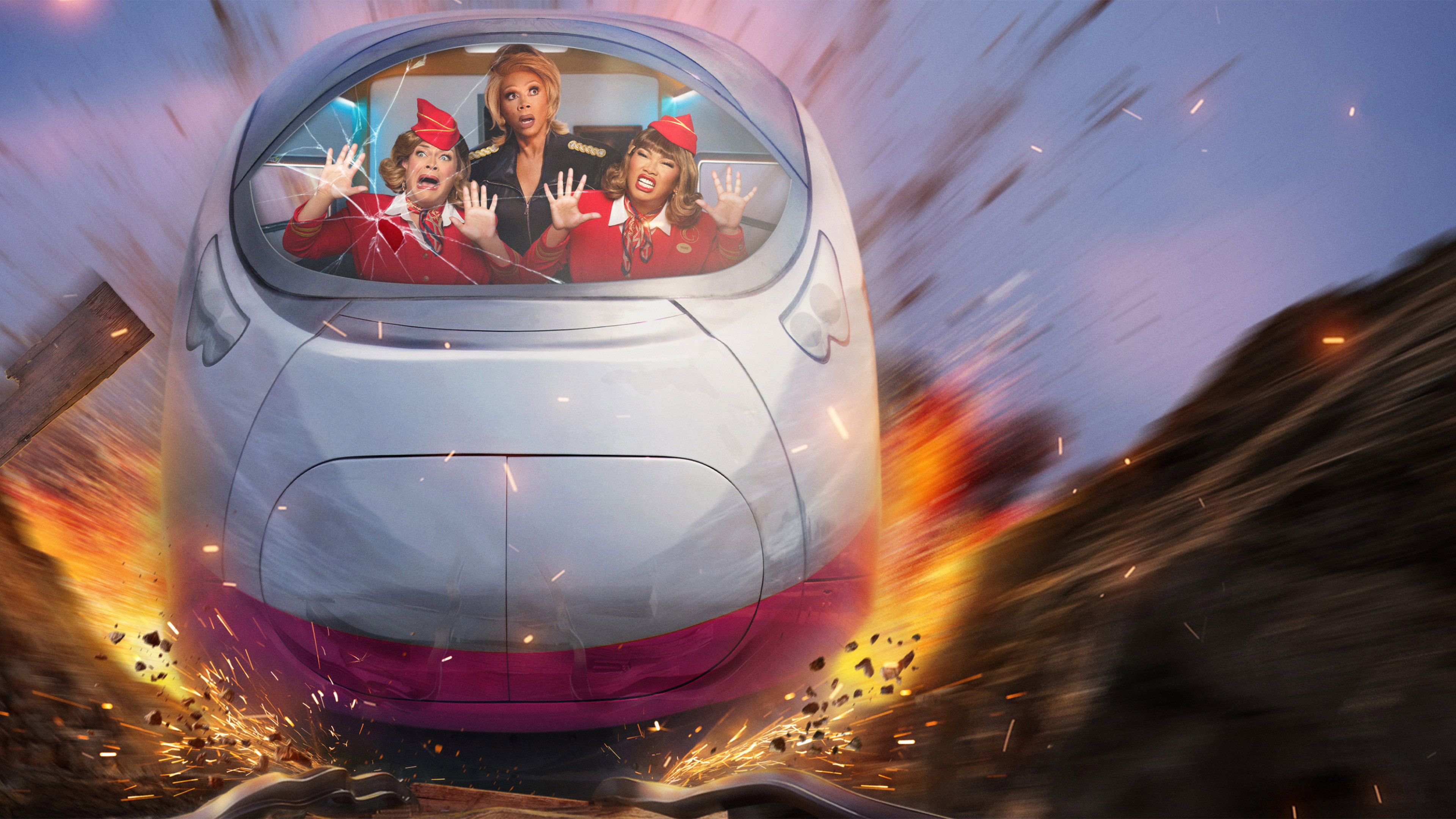 RuPaul in Stop! That! Train! Movie Poster HD Wallpaper