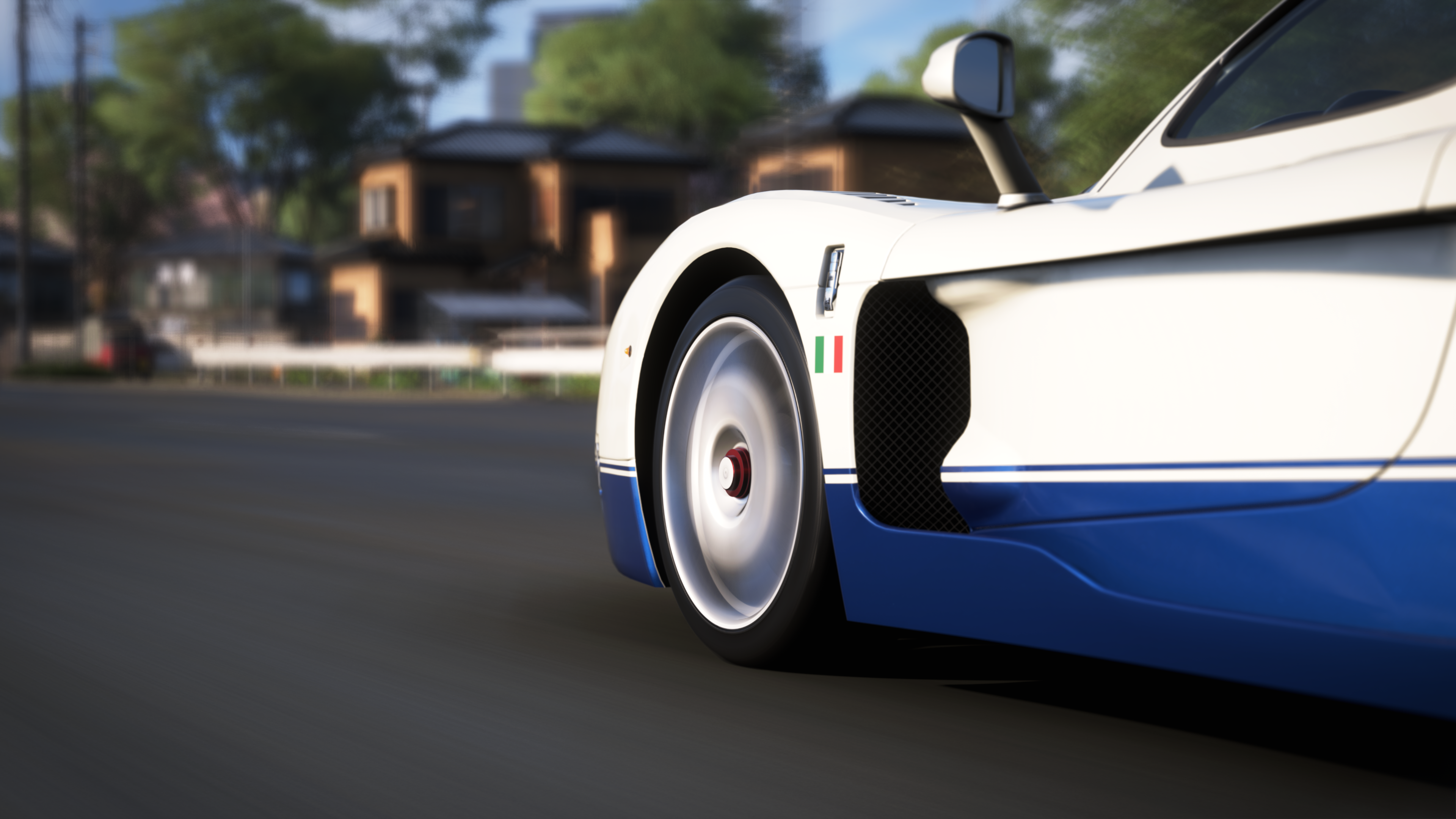 White and Blue Maserati MC12 Sports Car HD Wallpaper
