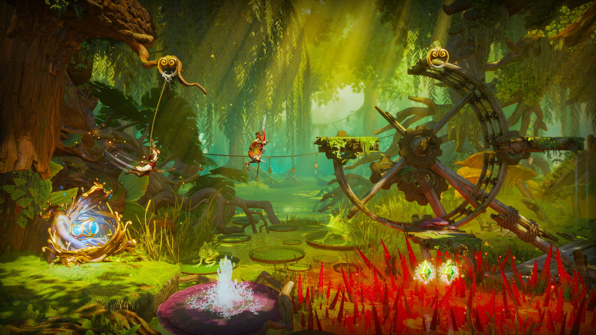 Gameplay Screenshot of Trine 6 Together in Time HD Wallpaper