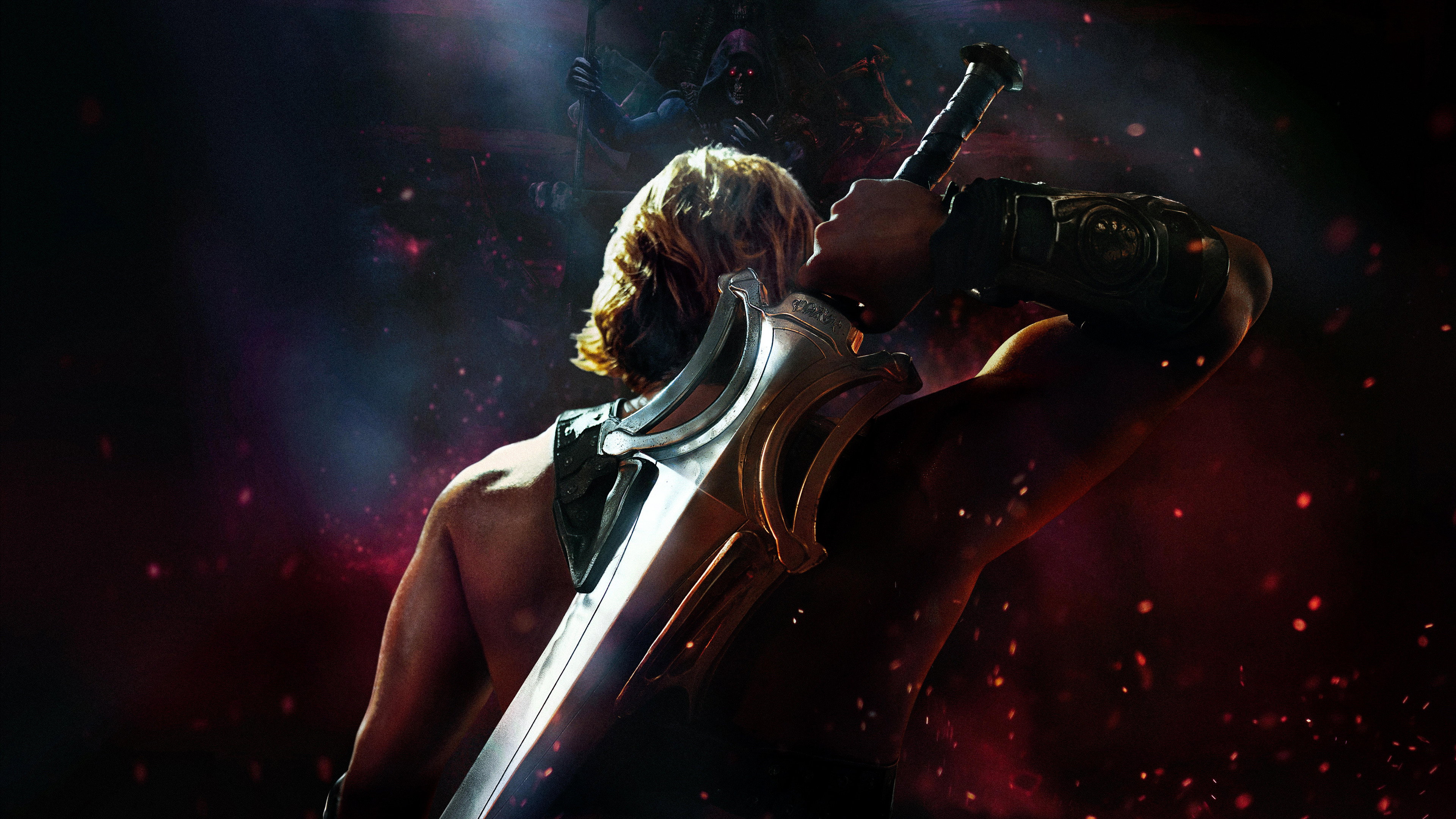 He-Man holding the Power Sword in Masters of the Universe HD Wallpaper