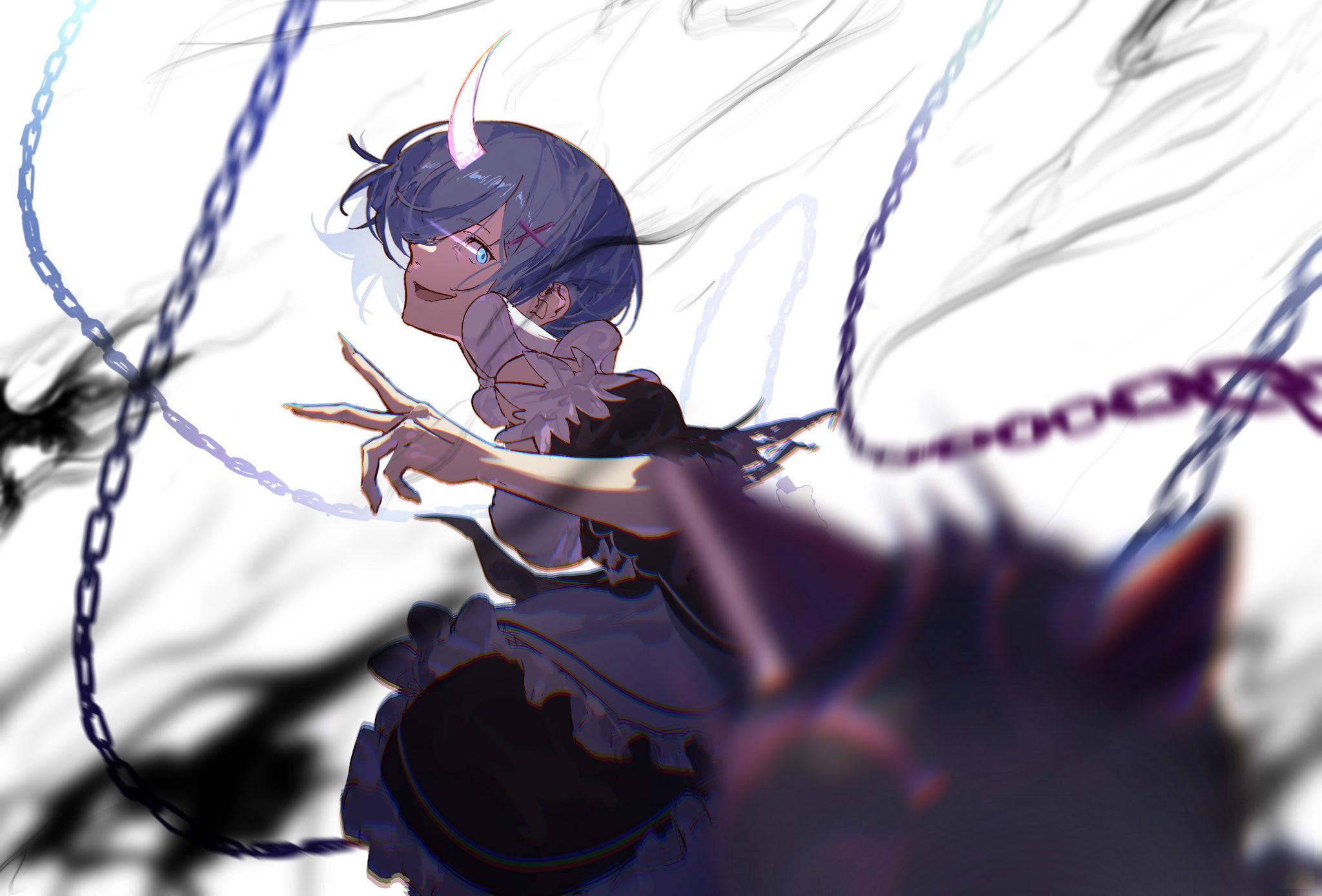 Rem in Demon Form with Chains from Re:Zero HD Wallpaper