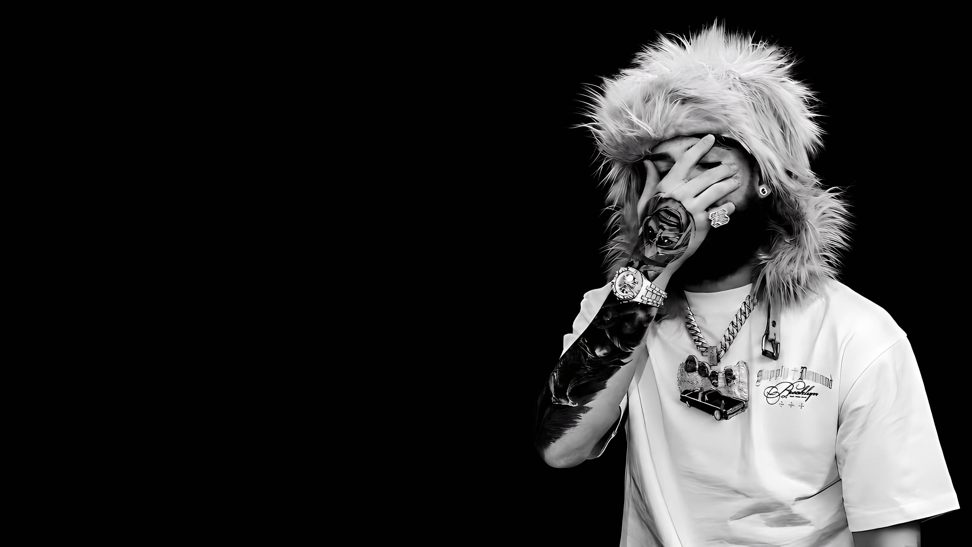 Ruby da Cherry of Suicideboys in Black and White HD Wallpaper