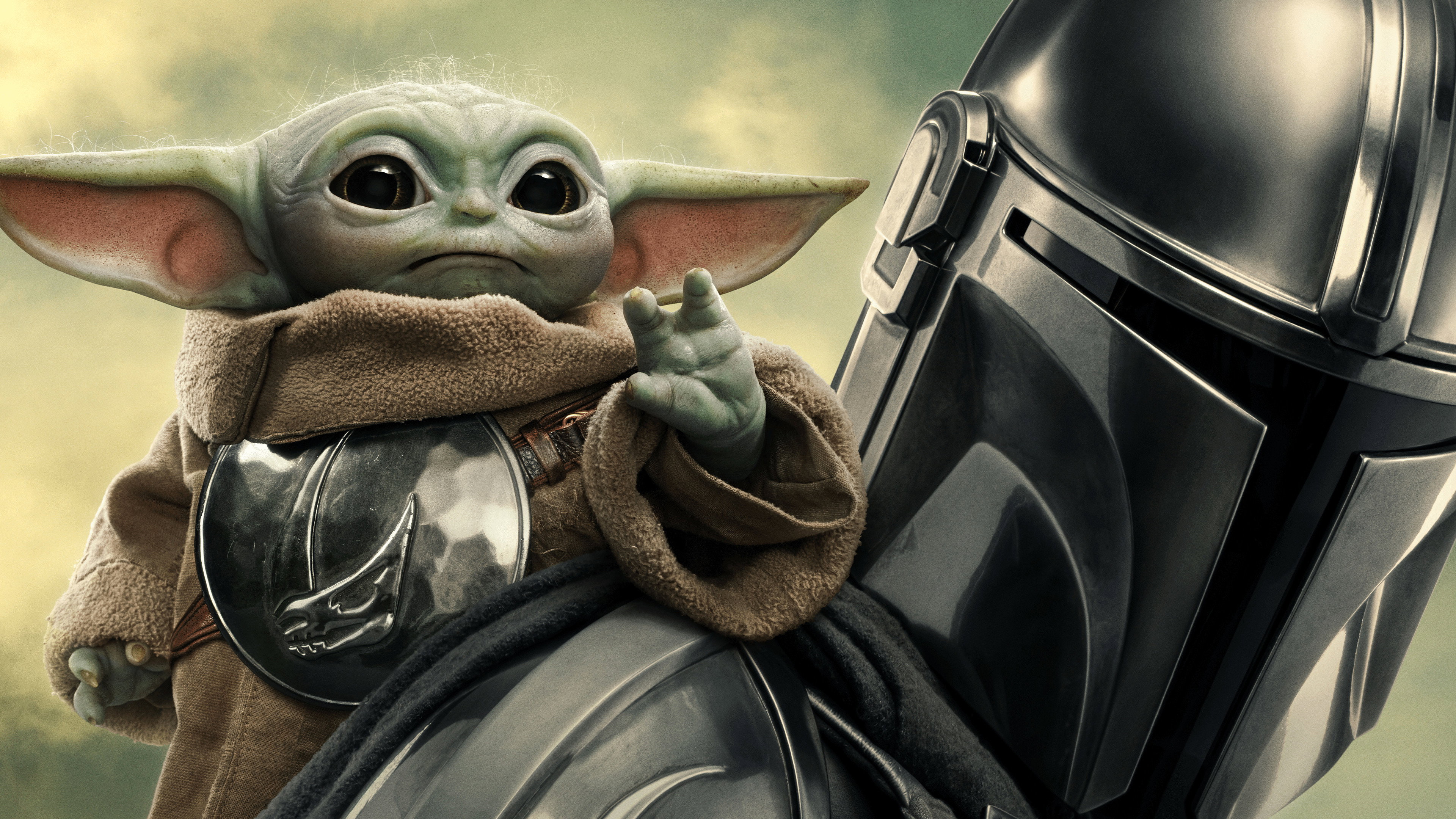 Grogu and Din Djarin in Star Wars The Mandalorian HD Wallpaper