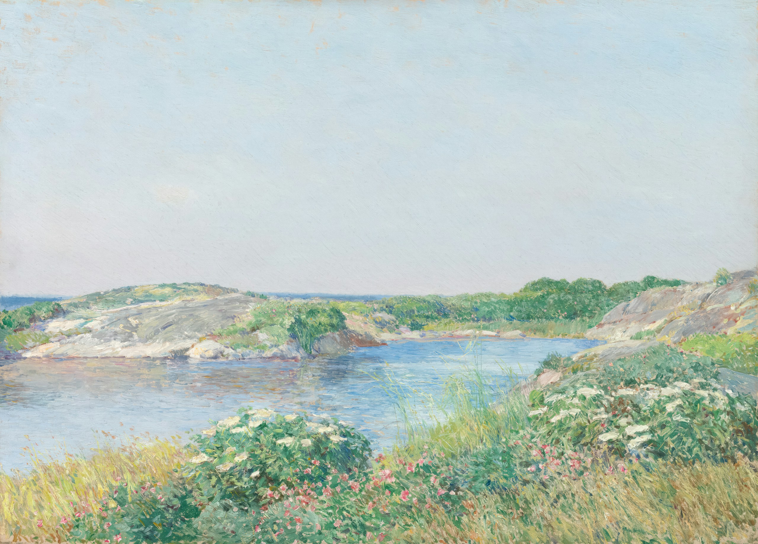 The Little Pond, Appledore by Childe Hassam HD Wallpaper