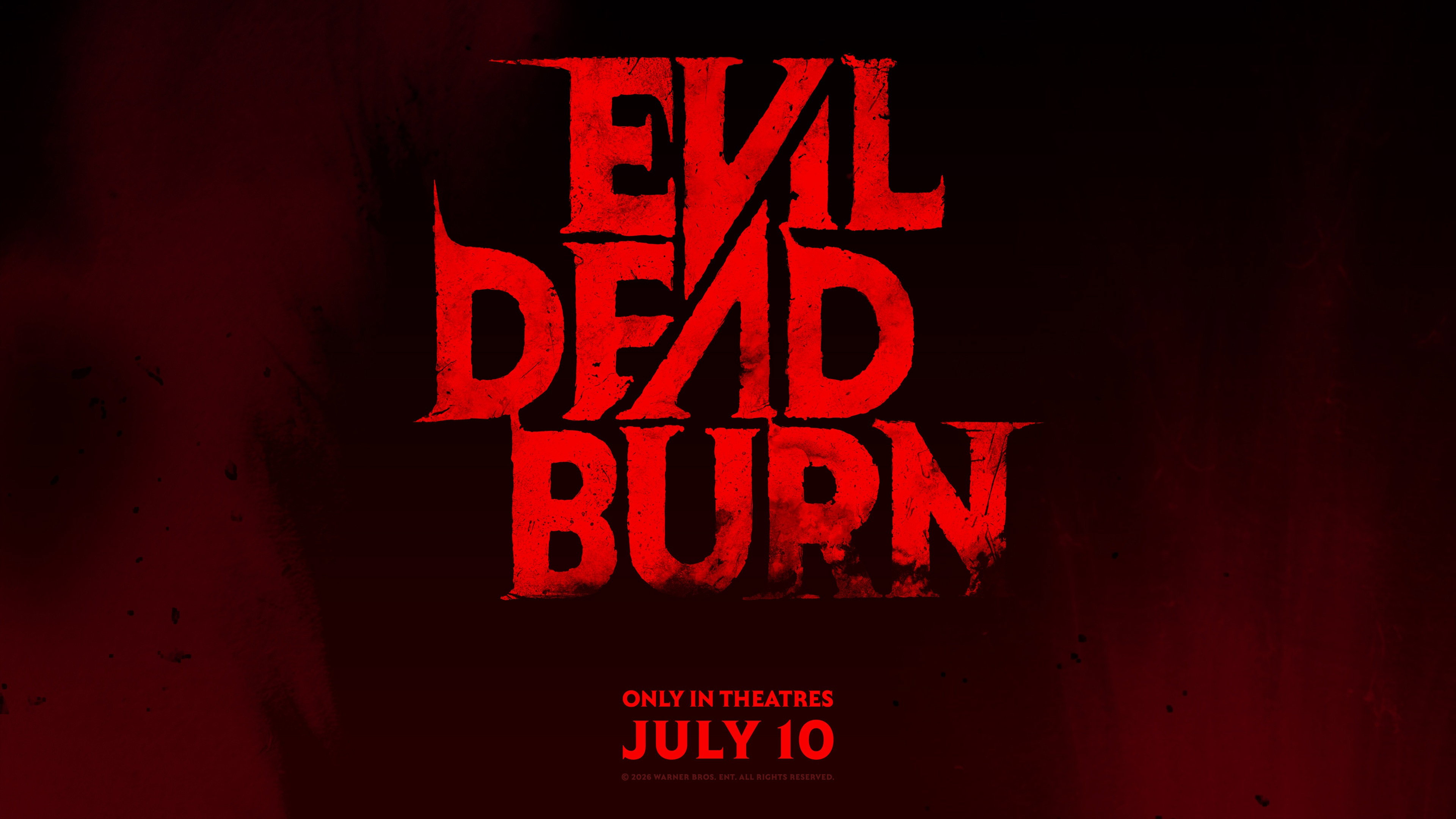 Evil Dead Burn movie title logo in red HD Wallpaper
