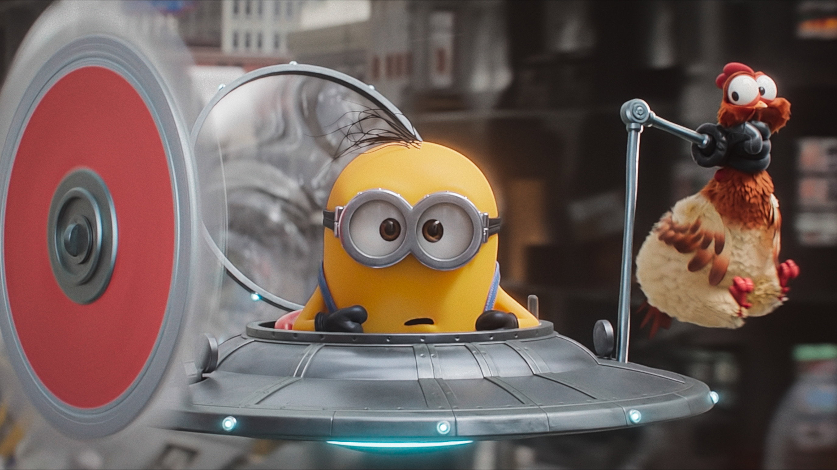 Minion in a Flying Saucer from Despicable Me HD Wallpaper