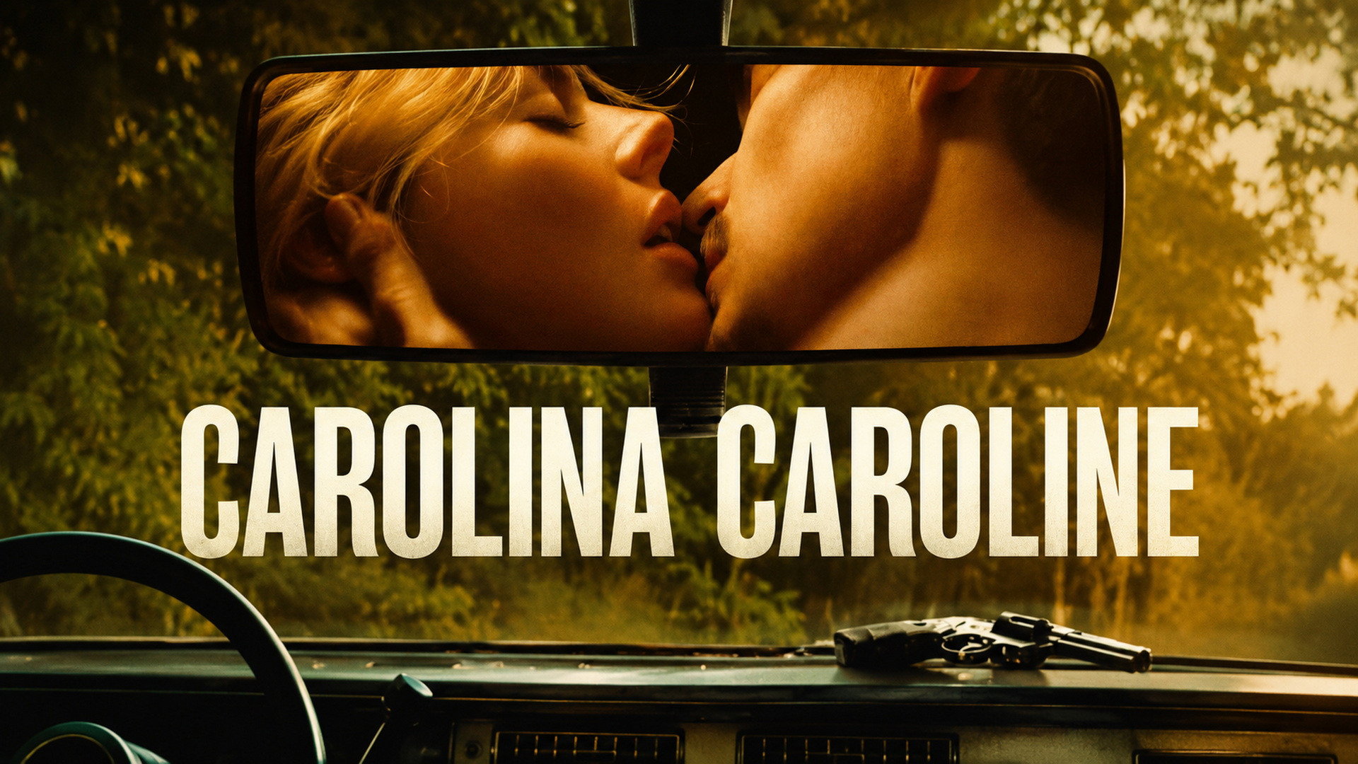 Carolina Caroline movie poster with couple in rearview mirror HD Wallpaper