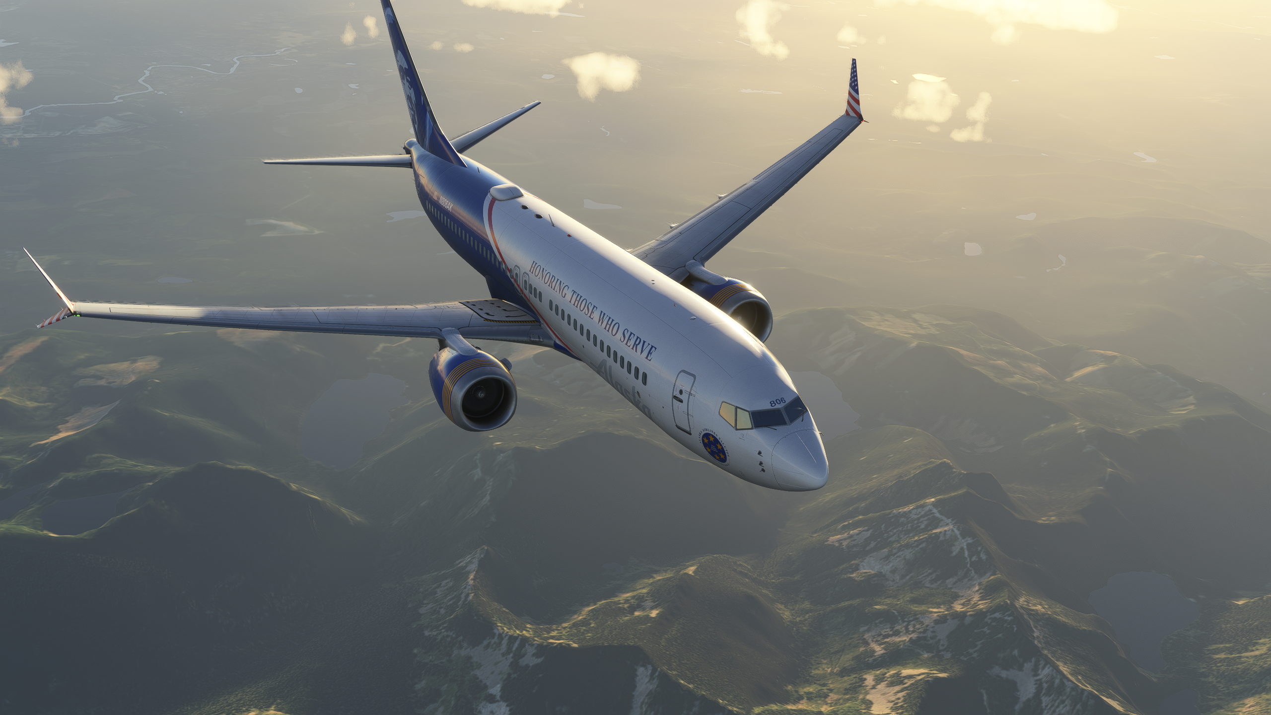 Alaska Airlines Boeing 737 Honoring Those Who Serve HD Wallpaper