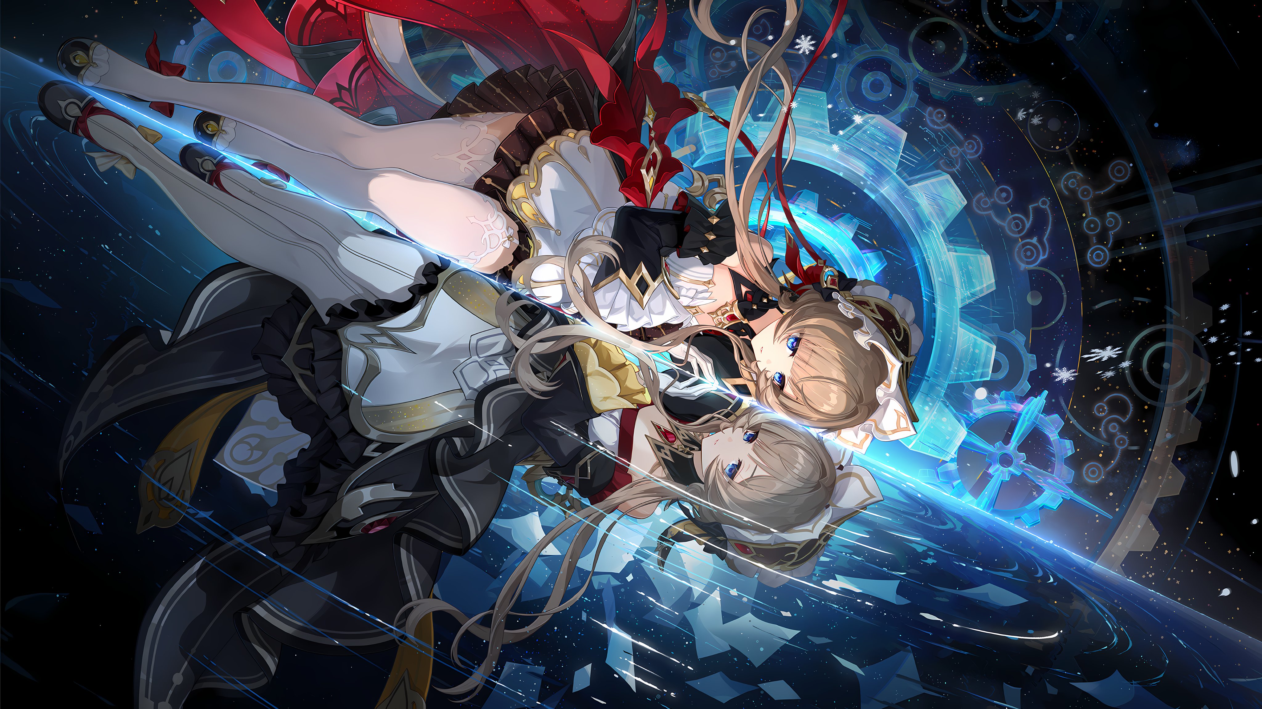 Herta and her puppet from Honkai Star Rail HD Wallpaper