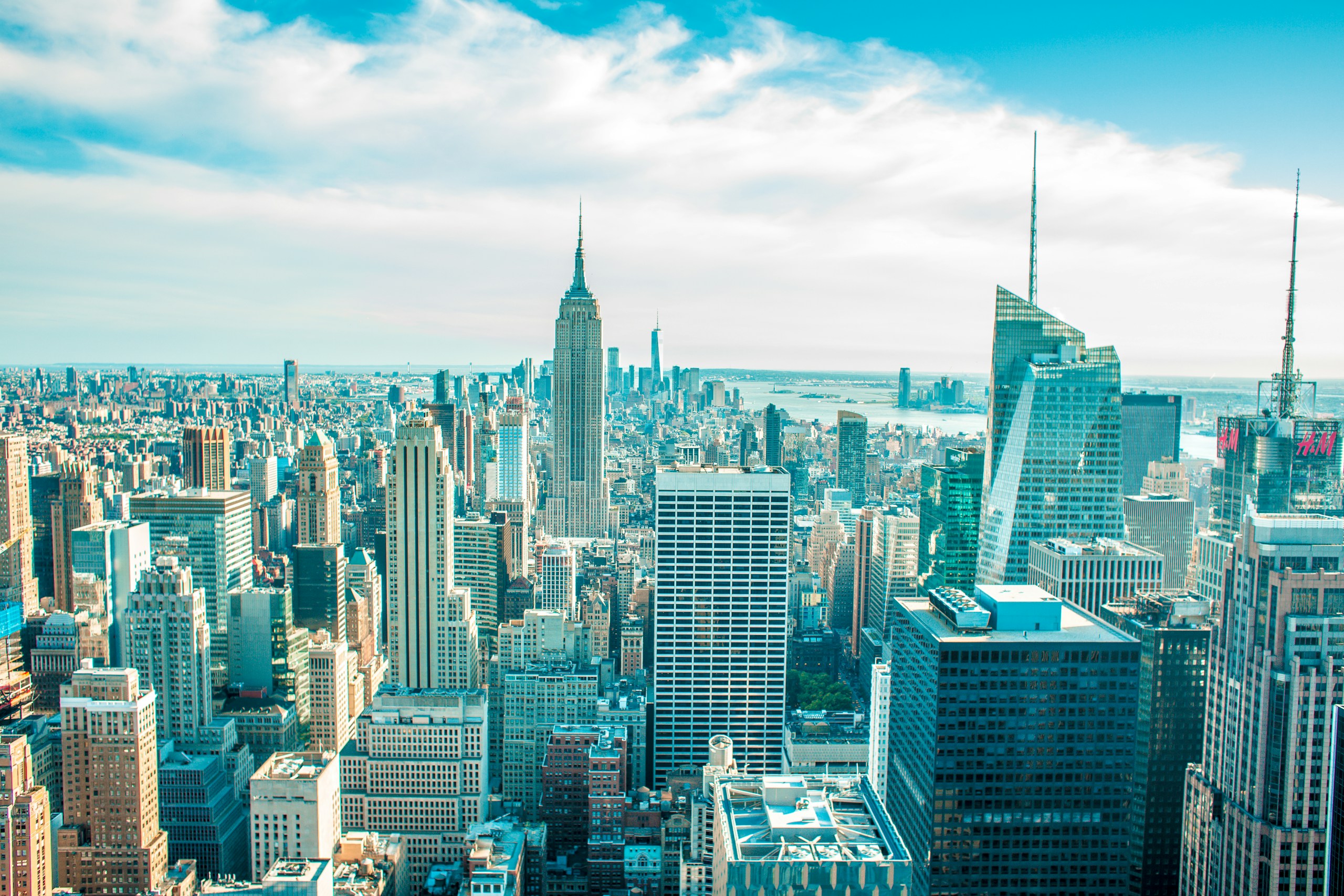 New York City Skyline with Empire State Building HD Wallpaper
