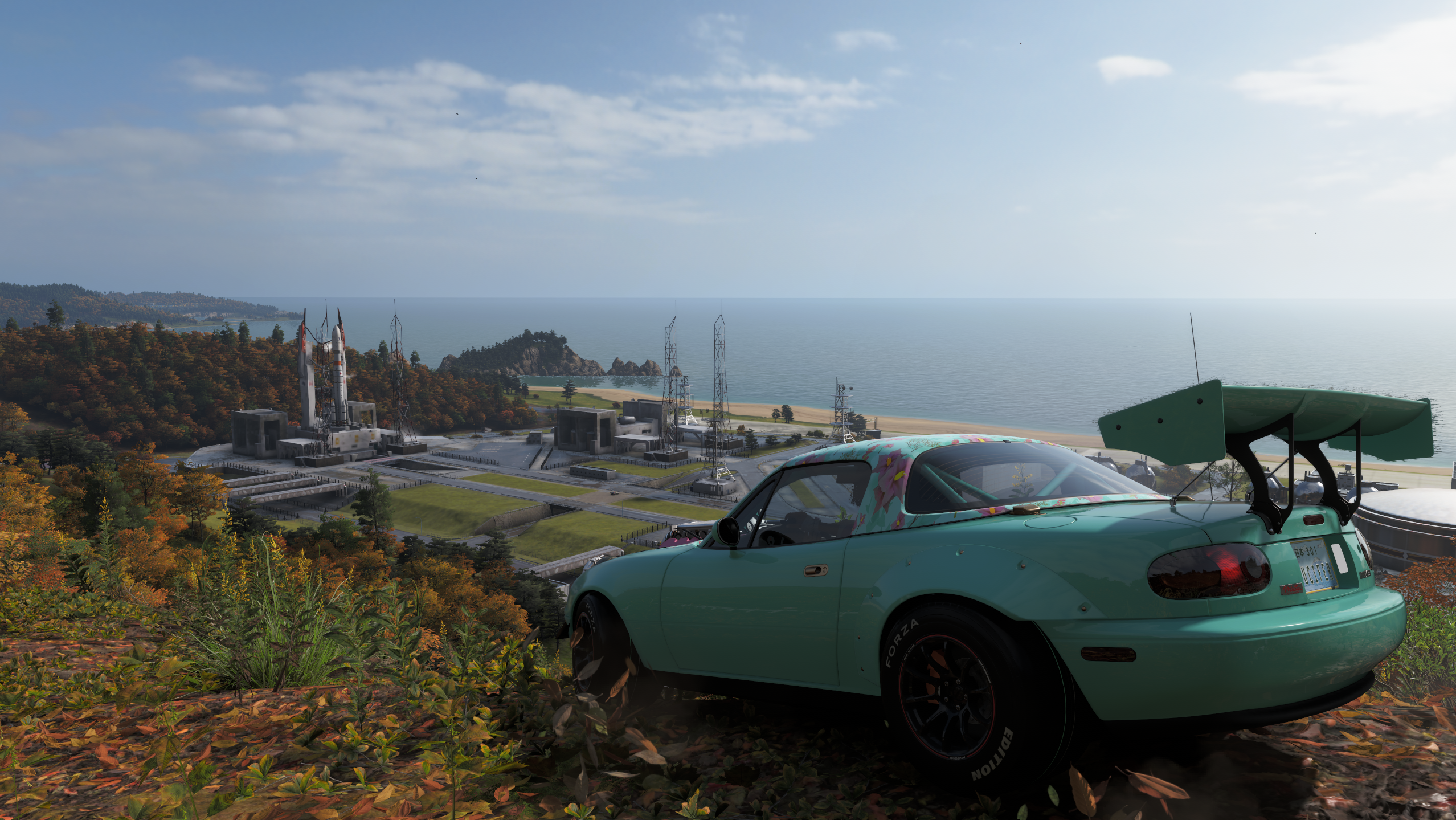 Teal Mazda Miata in Forza Horizon HD Wallpaper